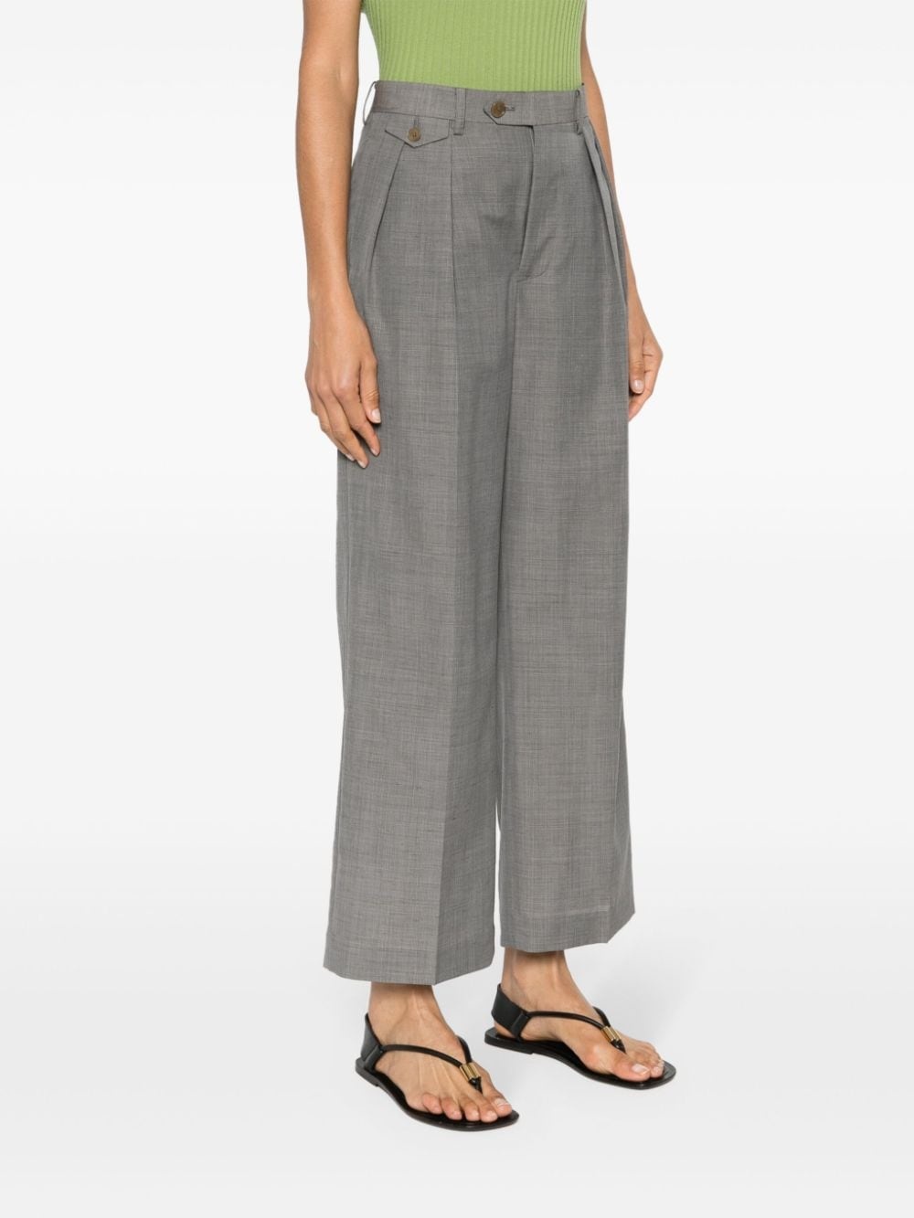 Tropical straight-leg trousers - 3