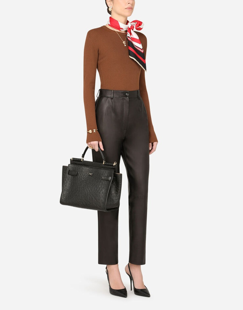 Darted plongé lambskin pants 6