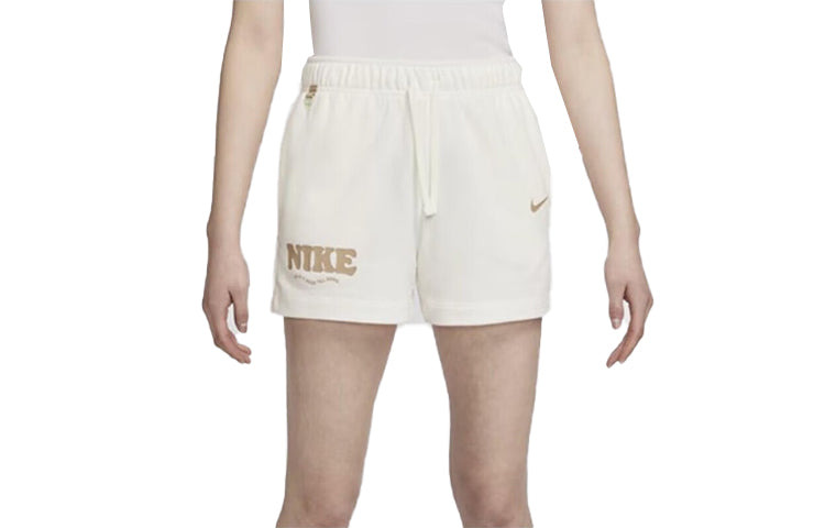 (WMNS) Nike Sportswear Club Fleece Shorts (Asia Sizing) 'Beige' HF6177-133 - 2