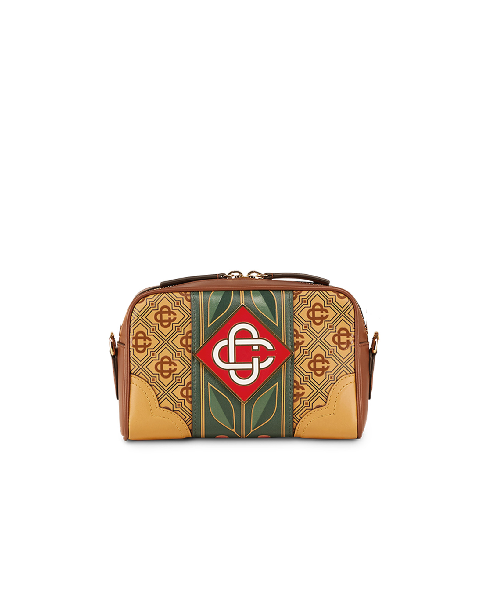 Diamond Monogram Leather Cross Body Bag - 1