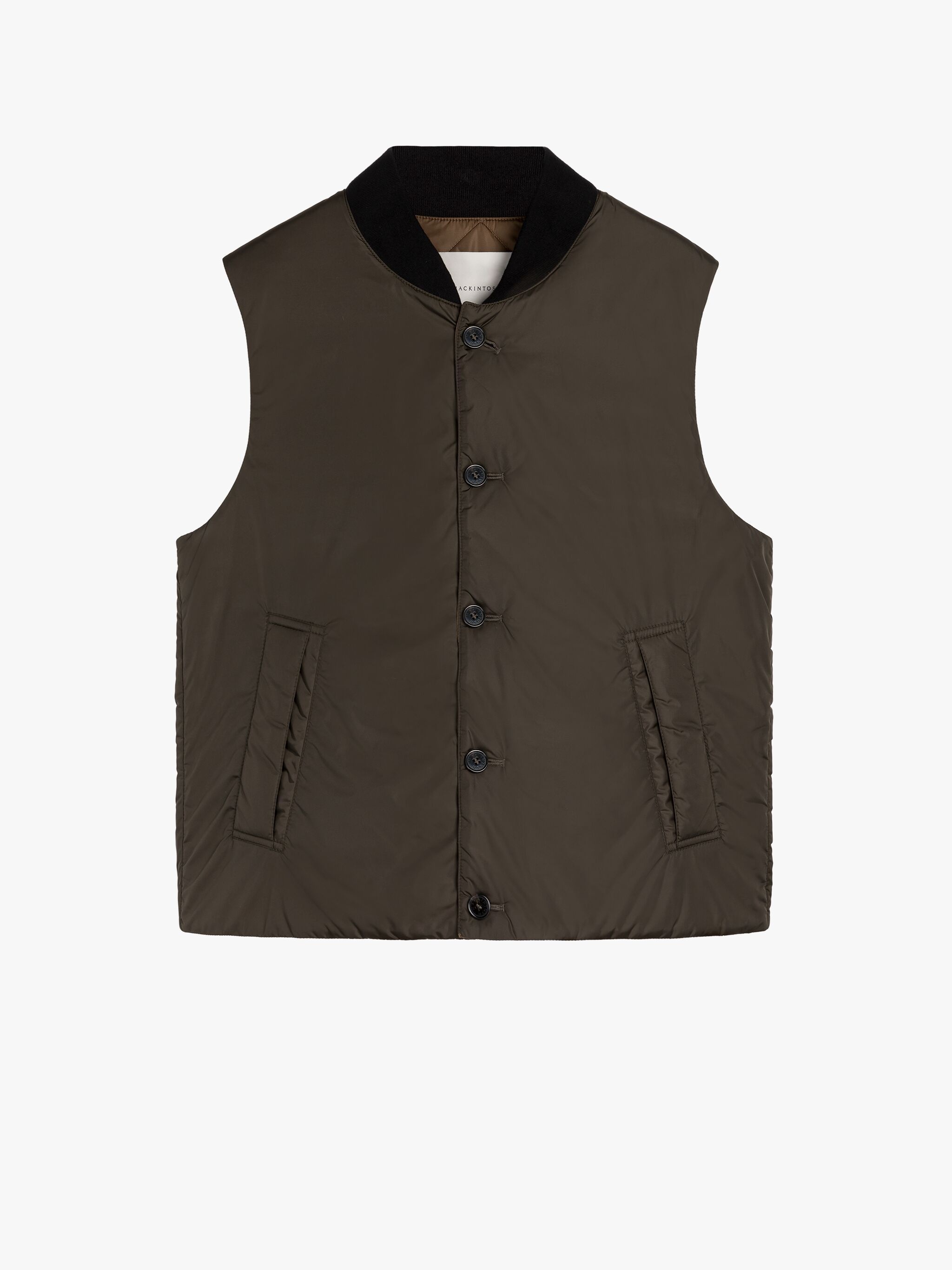 NEW DUNDEE DARK OLIVE NYLON LINER VEST - 1