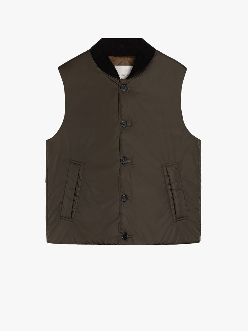 NEW DUNDEE DARK OLIVE NYLON LINER VEST 1