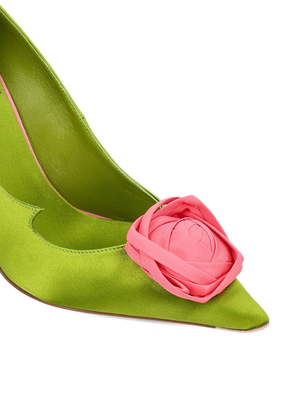 satin rose pumps - 3