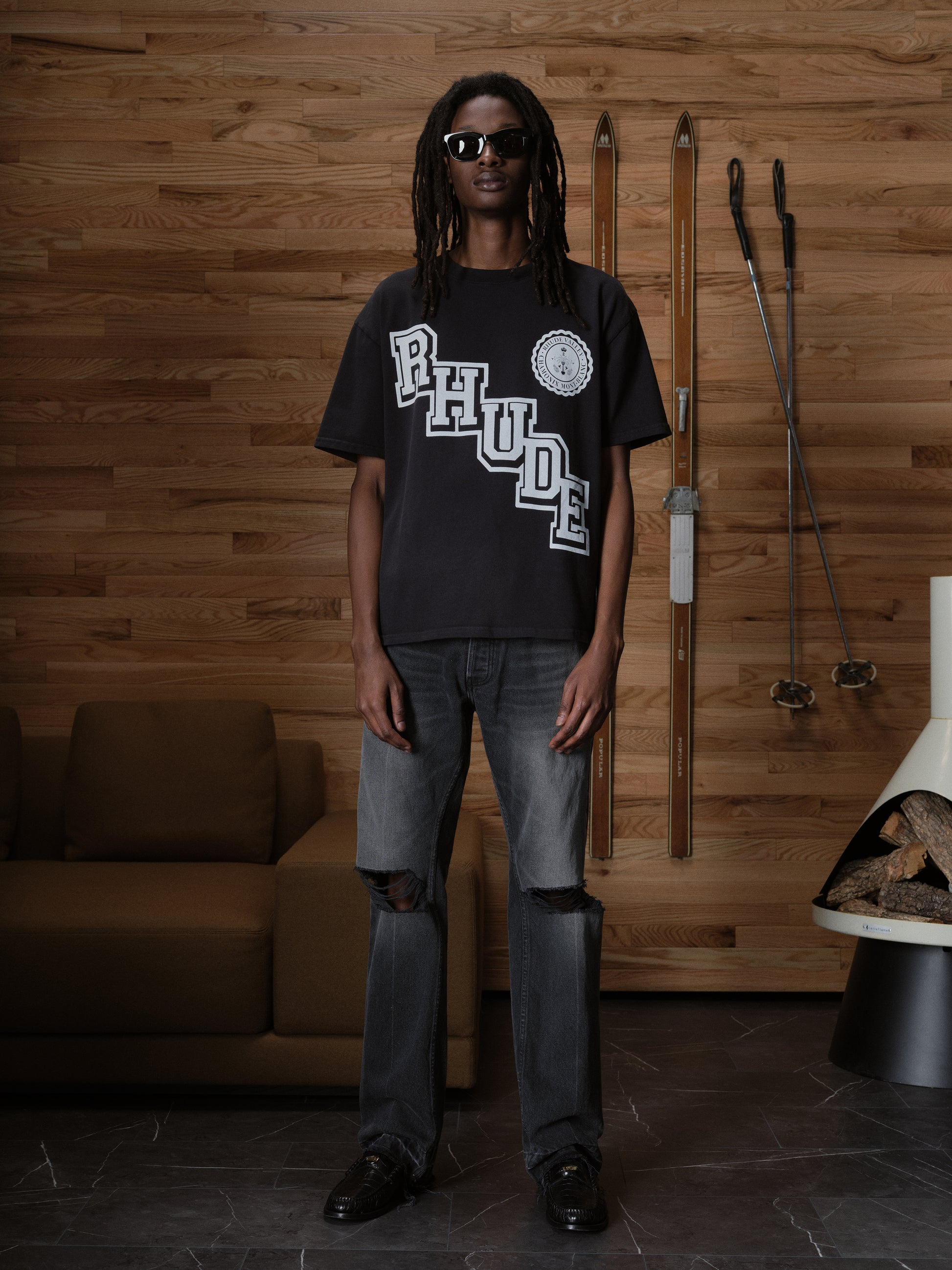 RHUDE COLLEGIATE CREST TEE - 2