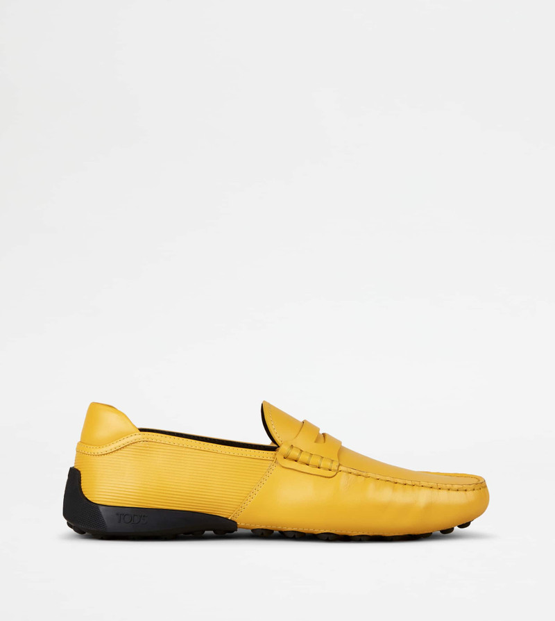 LOAFERS IN LEATHER - YELLOW, BLACK 1