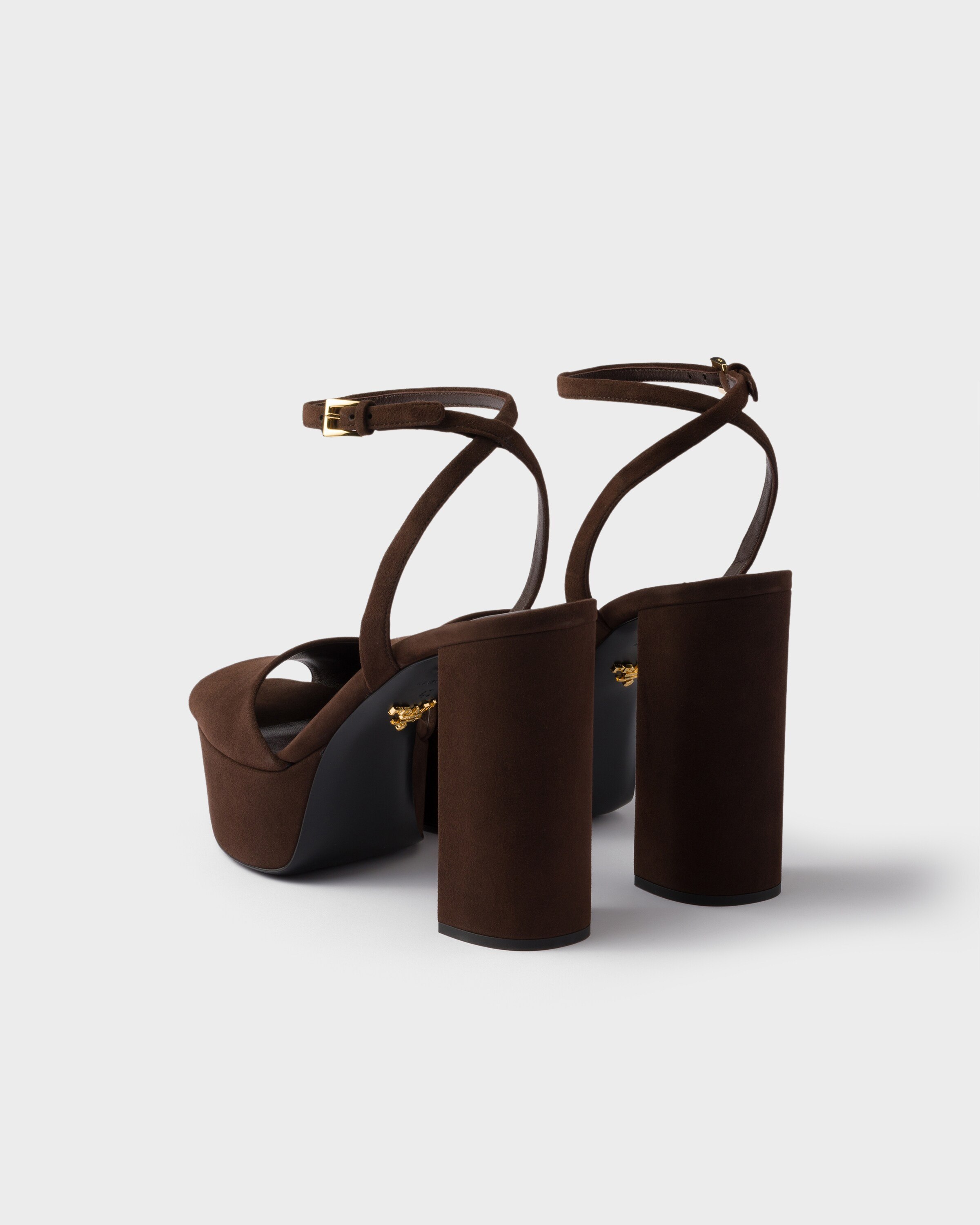 Suede platform sandals - 5
