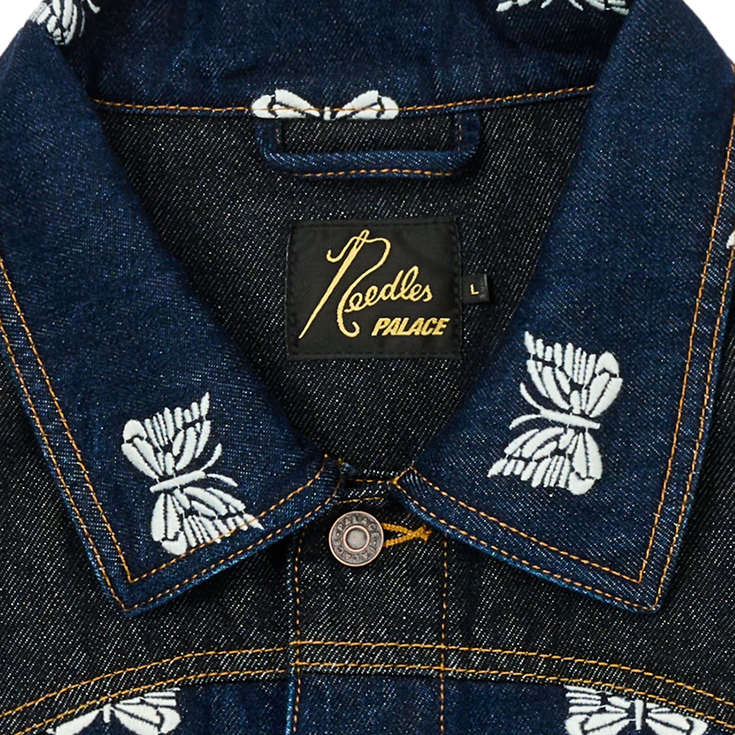PALACE NEEDLES WESTERN DENIM JACKET INDIGO - 3