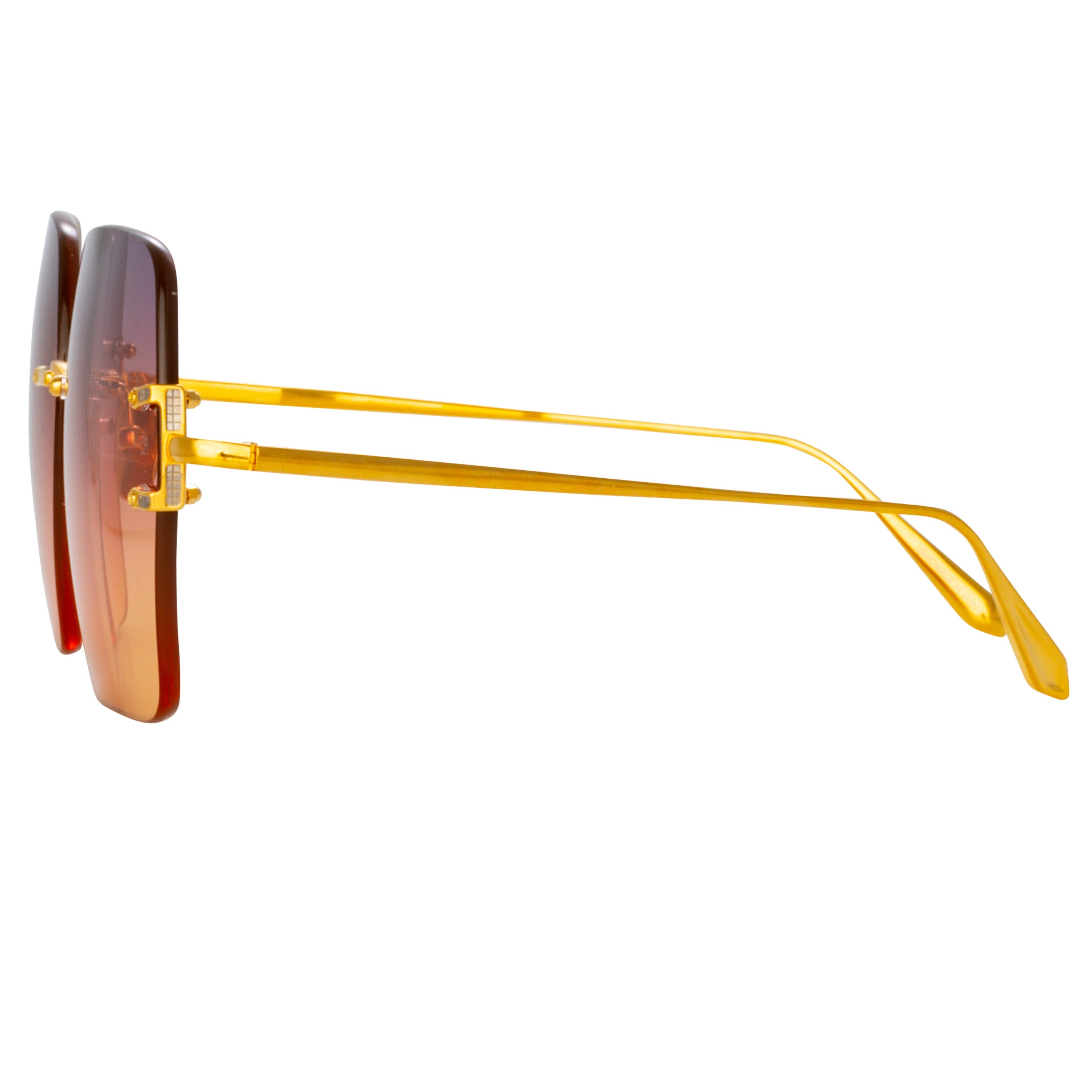 CARINA OVERSIZED SUNGLASSES IN YELLOW GOLD - 5