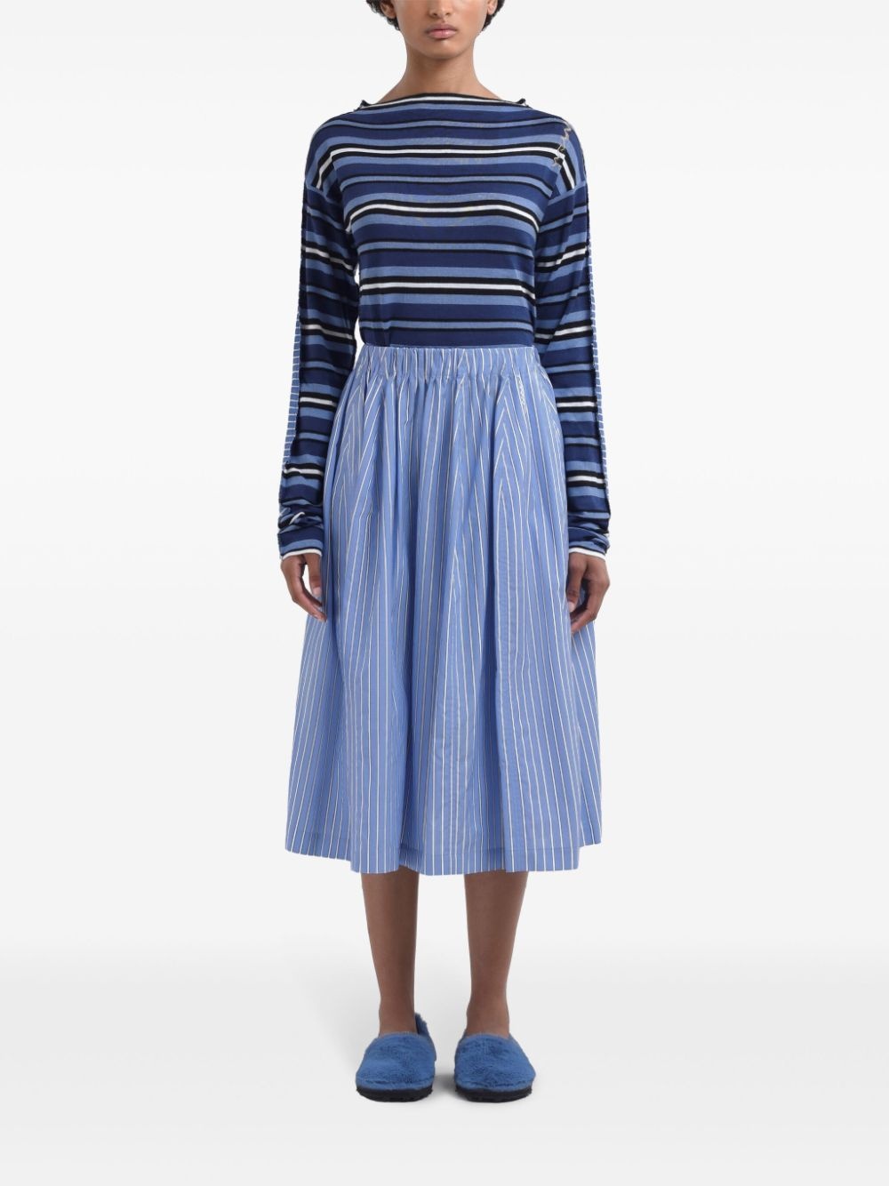 striped midi skirt - 2