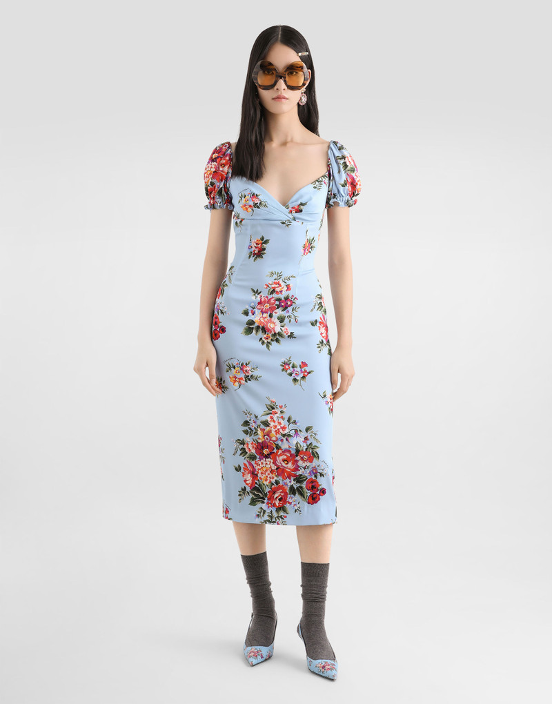 Dolce & Gabbana Flower bouquet-print dress outlook