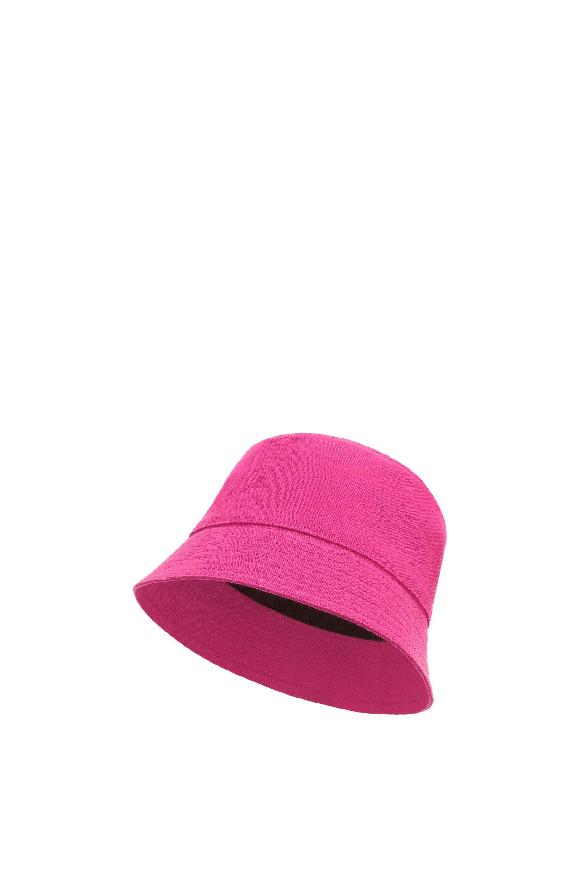 Bucket hat in canvas and calfskin - 1