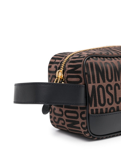 Moschino logo-print wash bag outlook