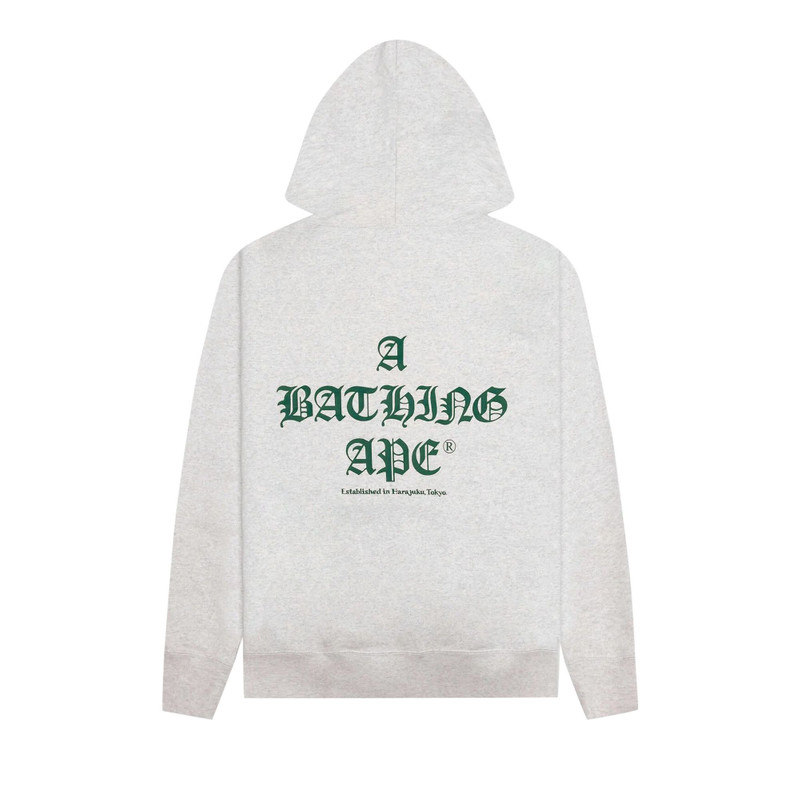 A BATHING APE® BAPE A Bathing Ape Pullover Hoodie 'Grey' outlook