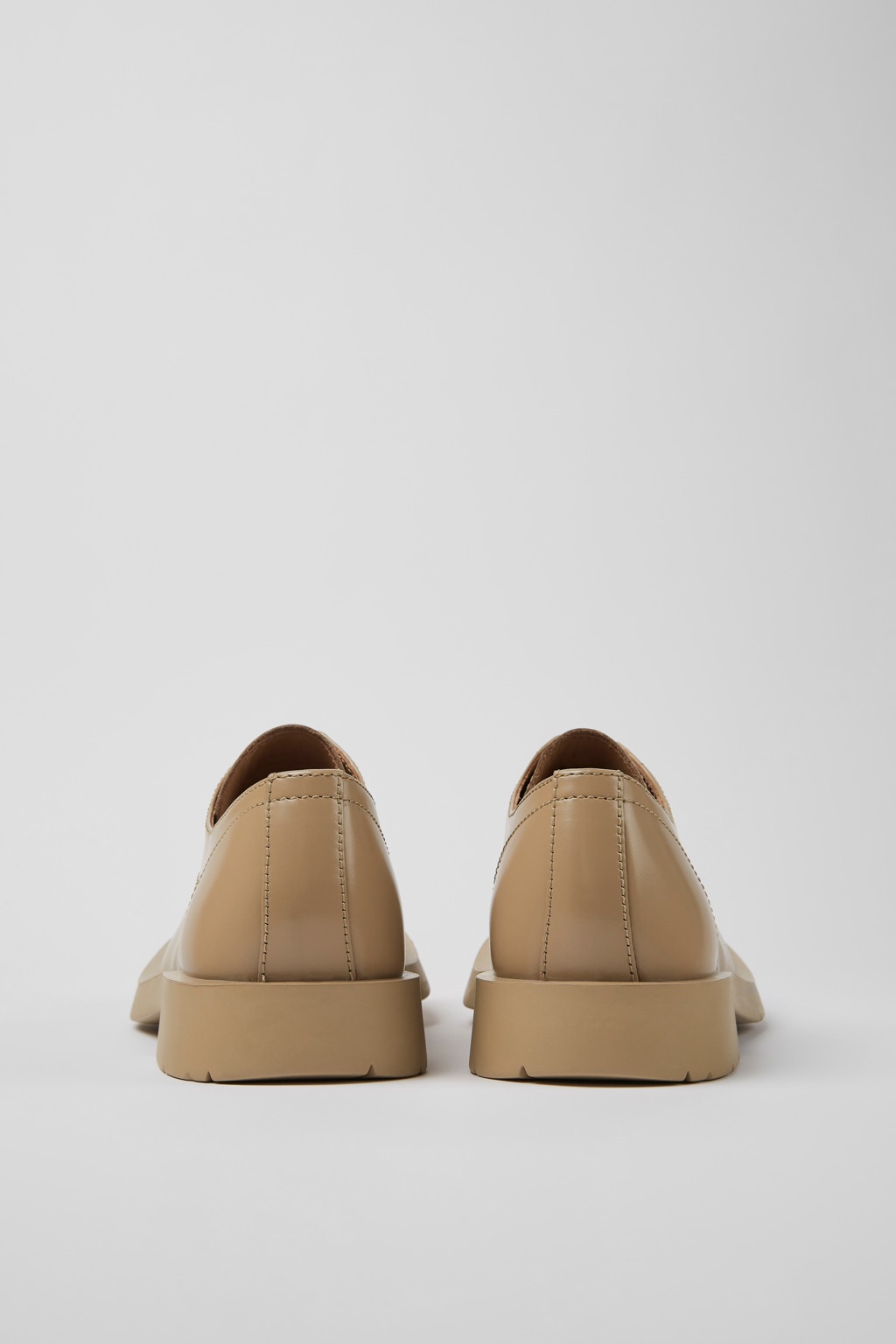 Beige leather shoes - 3