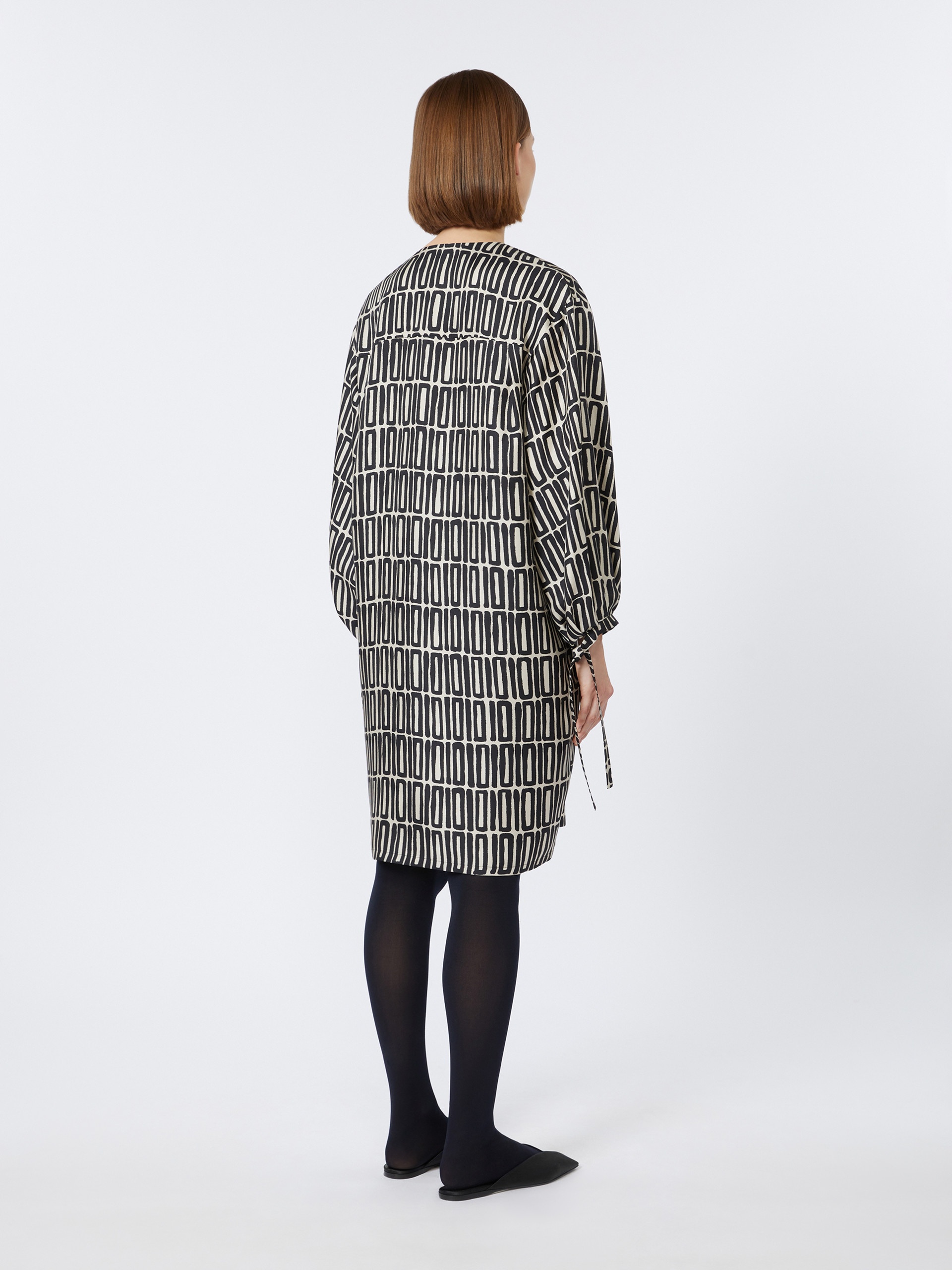 OTTONE Printed silk twill dress - 4