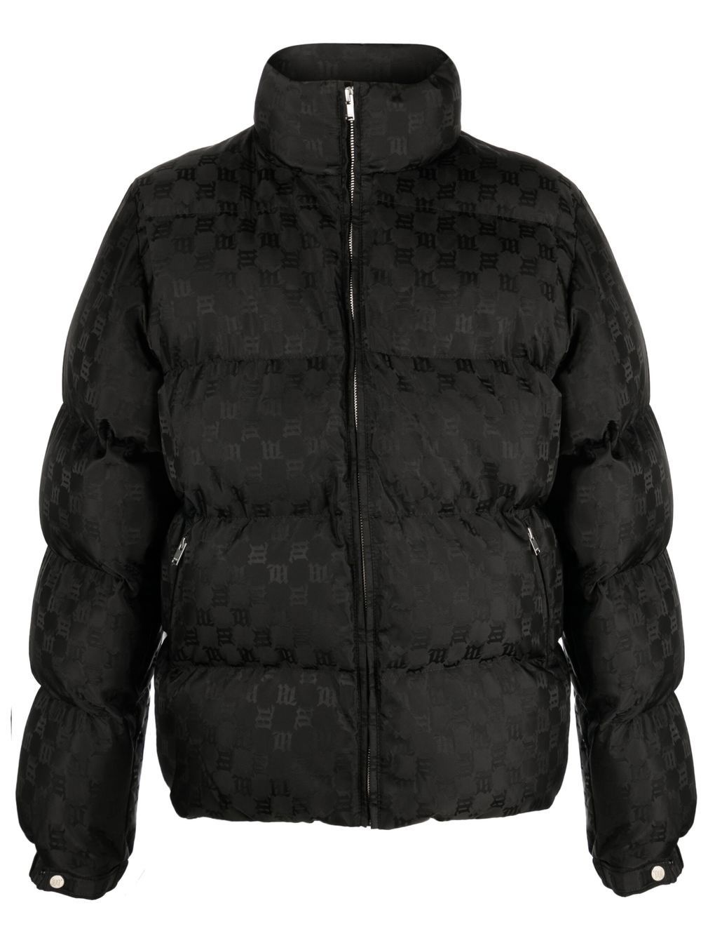 monogram-pattern padded jacket - 1