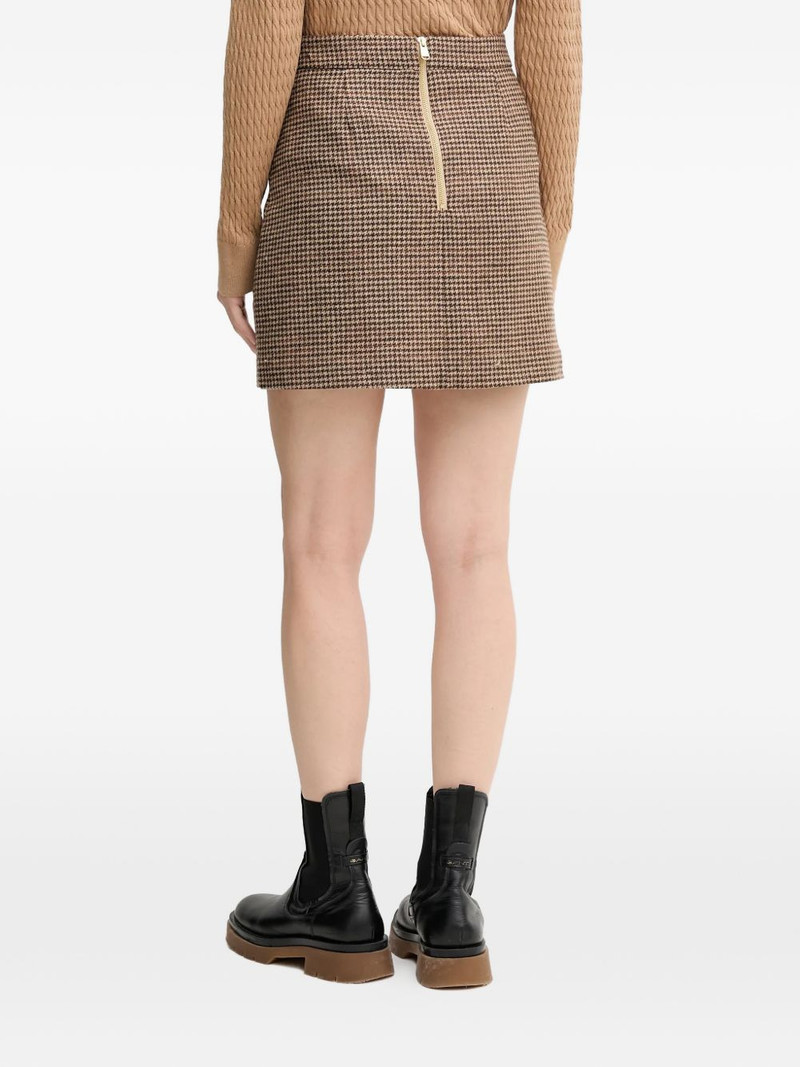 Sophia flap-pocket houndstooth mini skirt 3