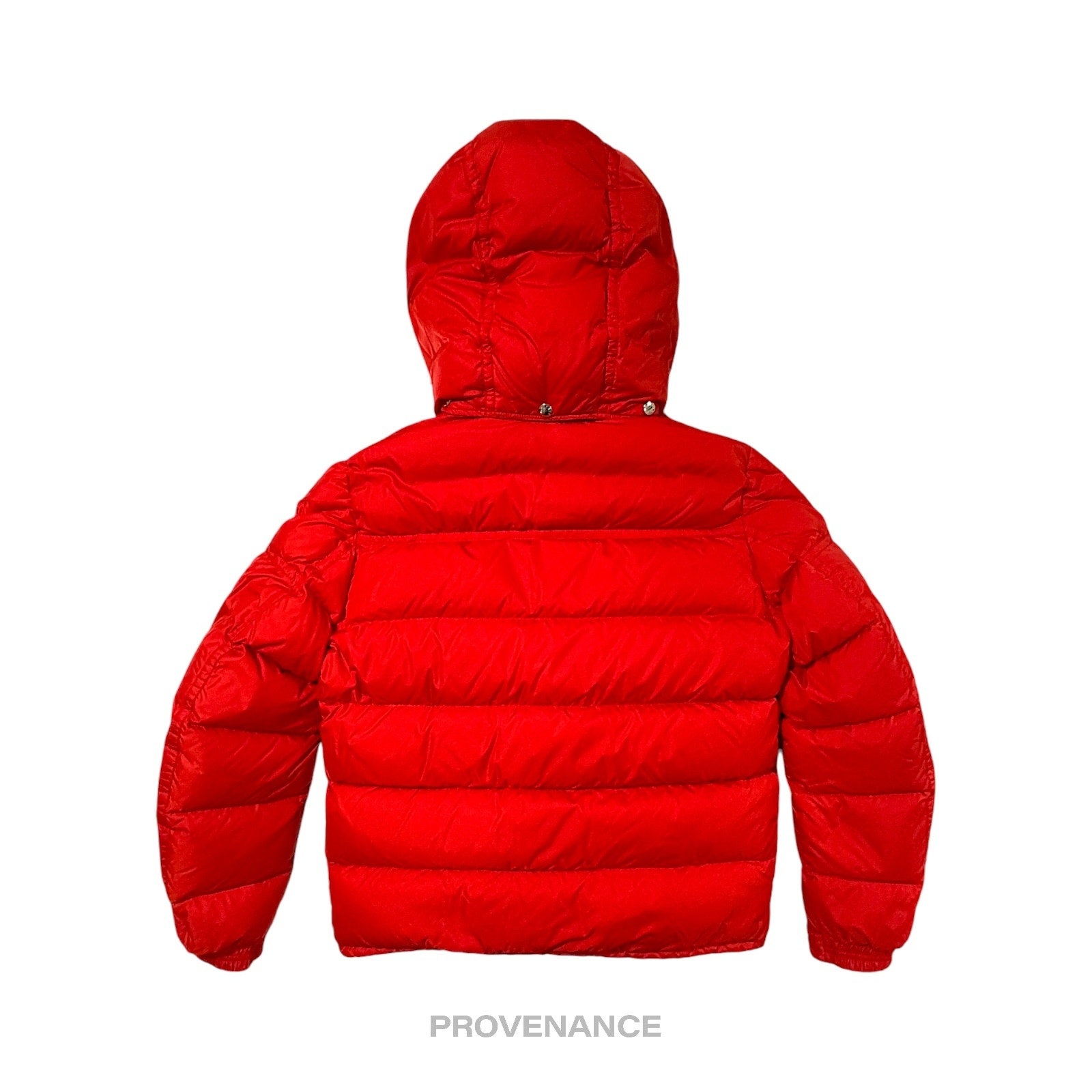 Moncler Brel Down Puffer Bomber Jacket Coat - Red 3 L - 4