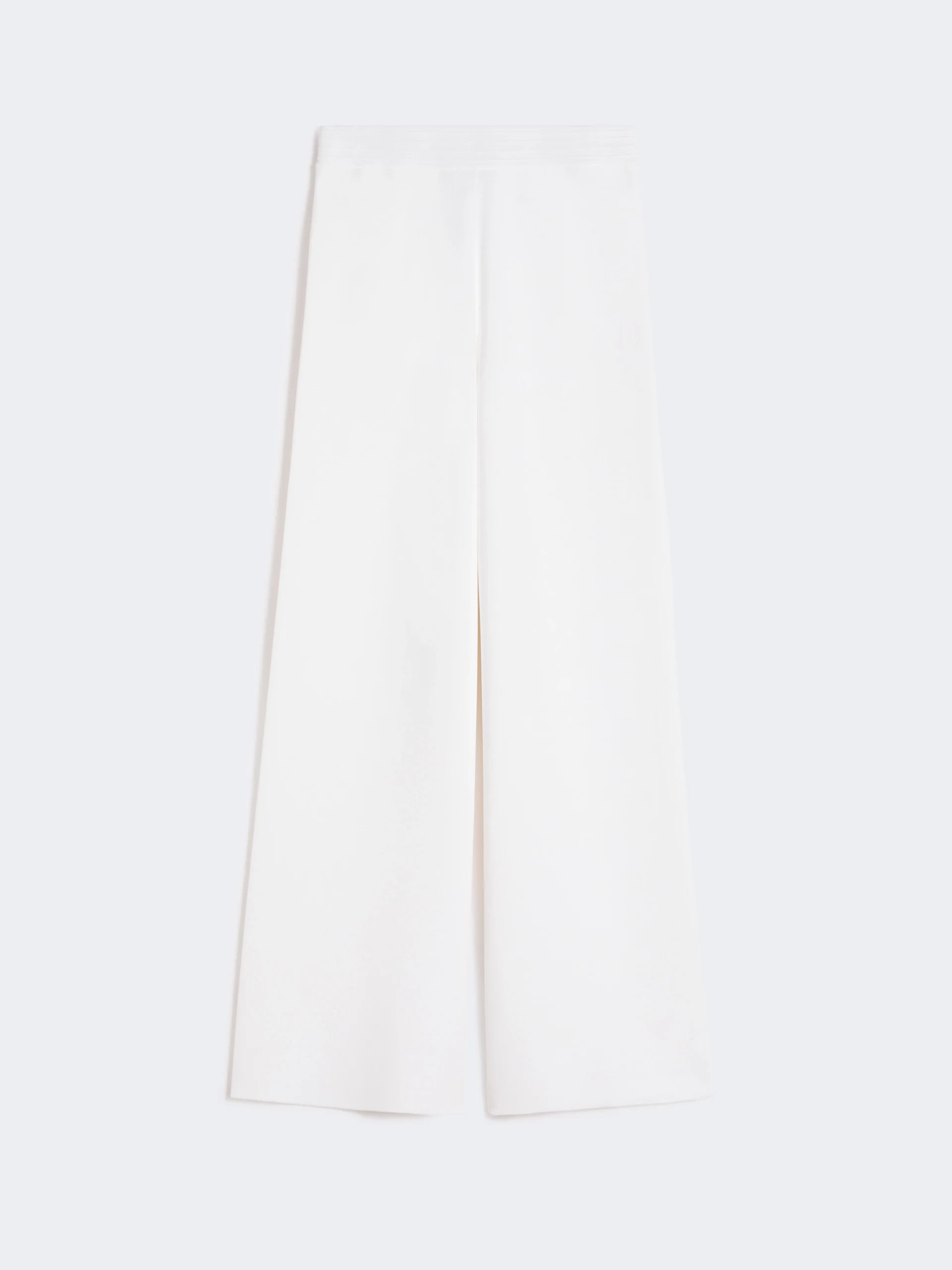 Viscose crêpe yarn trousers - OPTICAL WHITE - 1