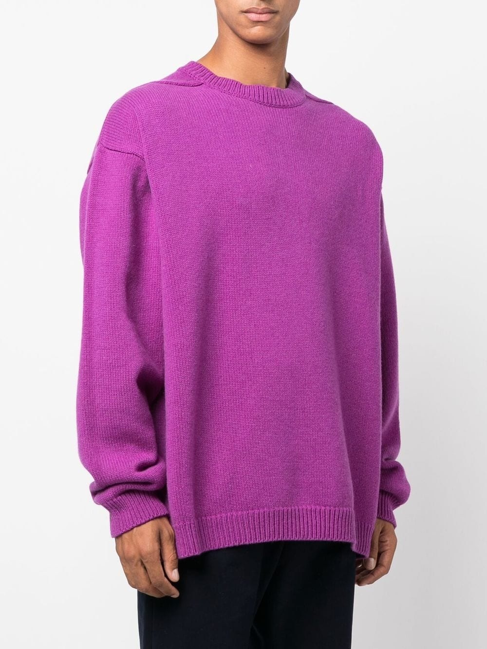 ribbed-knit oversize jumper - 3