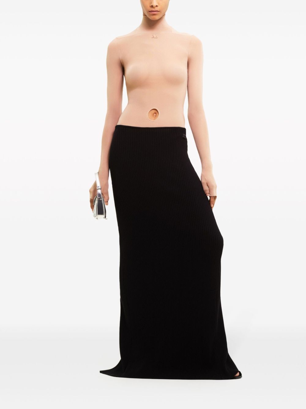 tube ribbed-knit maxi skirt - 2