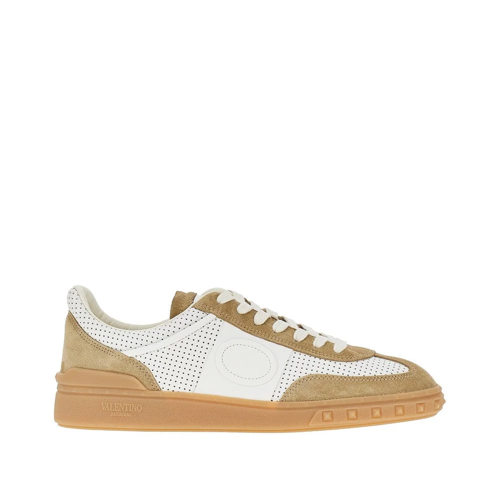 OPENWORKED LEATHER 'UPVILLAGE' SNEAKERS - 1