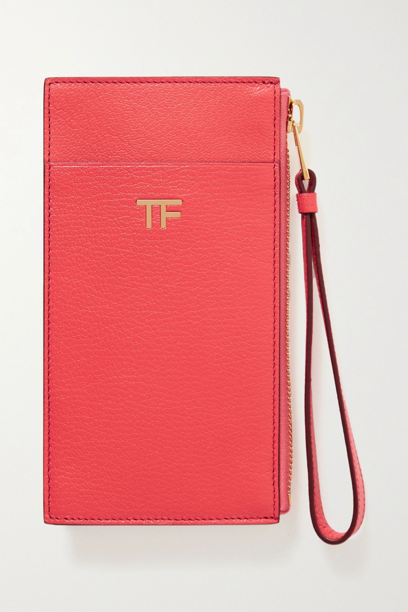 TF textured-leather clutch - 1