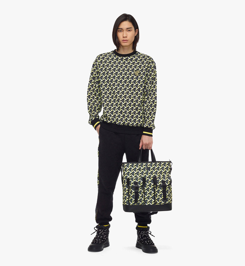 MCM Klassik Tote in Cubic Monogram Nylon outlook