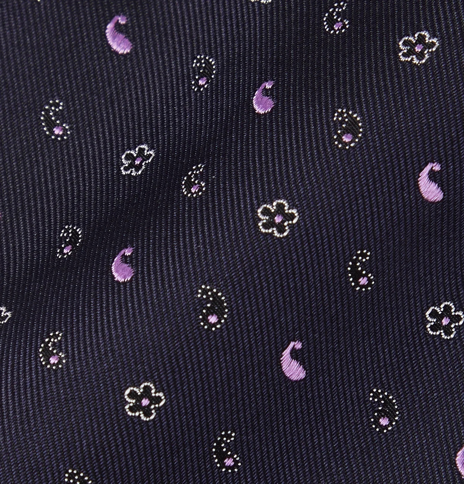 8cm Embroidered Silk-Twill Tie - 3