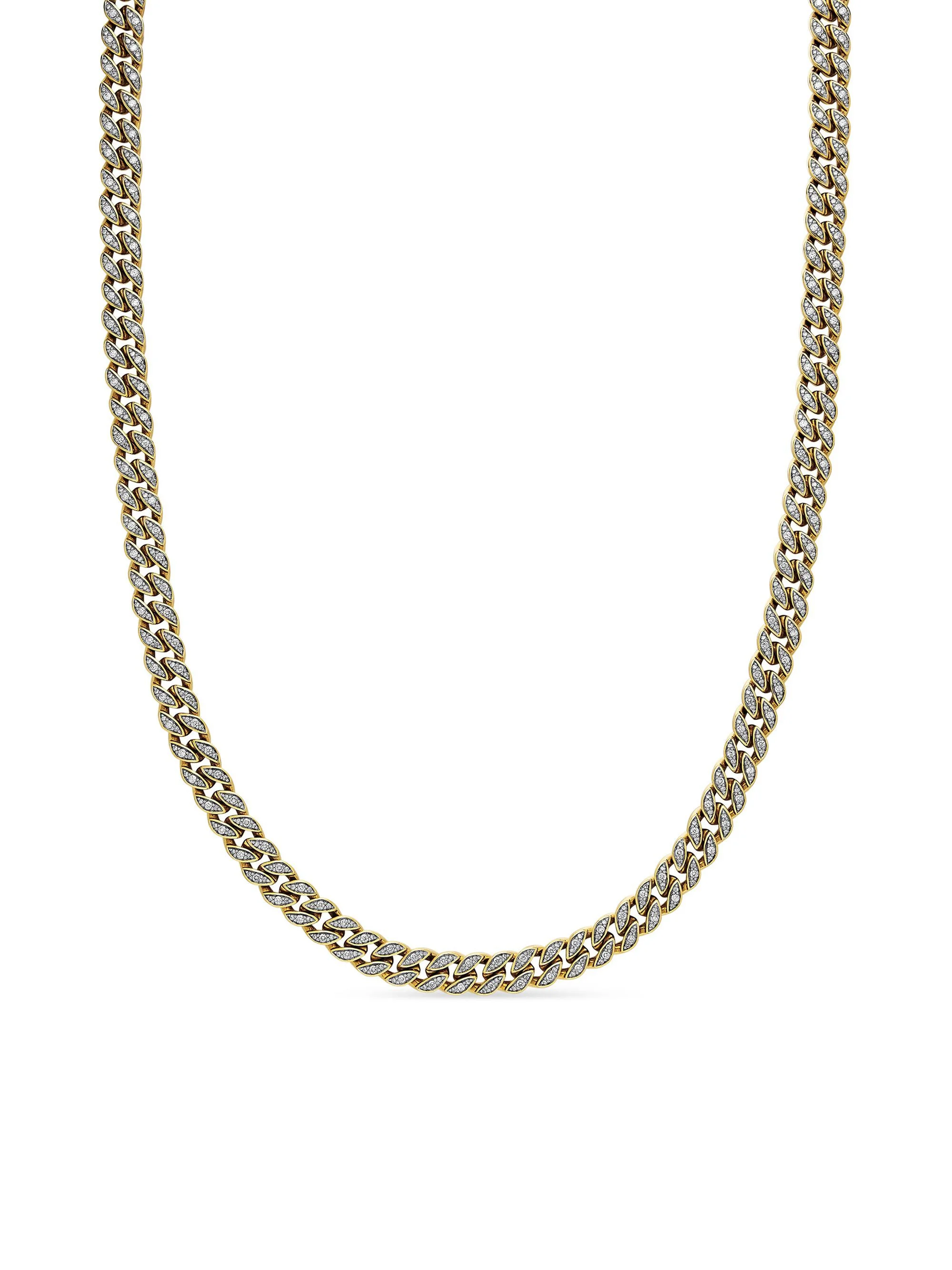 Women's Curb Chain Necklace In 18K Yellow Gold - Gold - 1