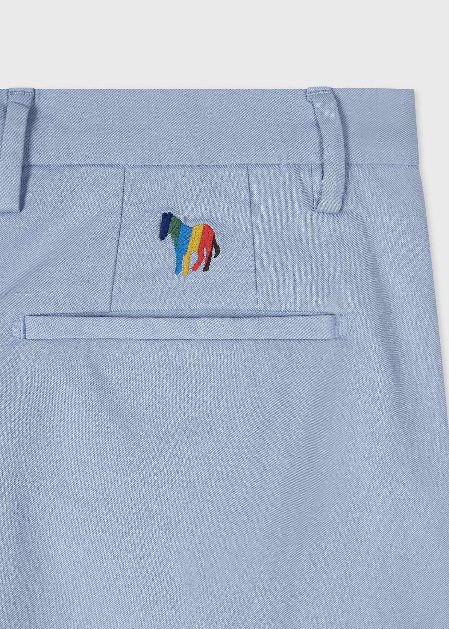 Relaxed-Fit Sky Blue 'Broad Stripe Zebra' Chinos - 2