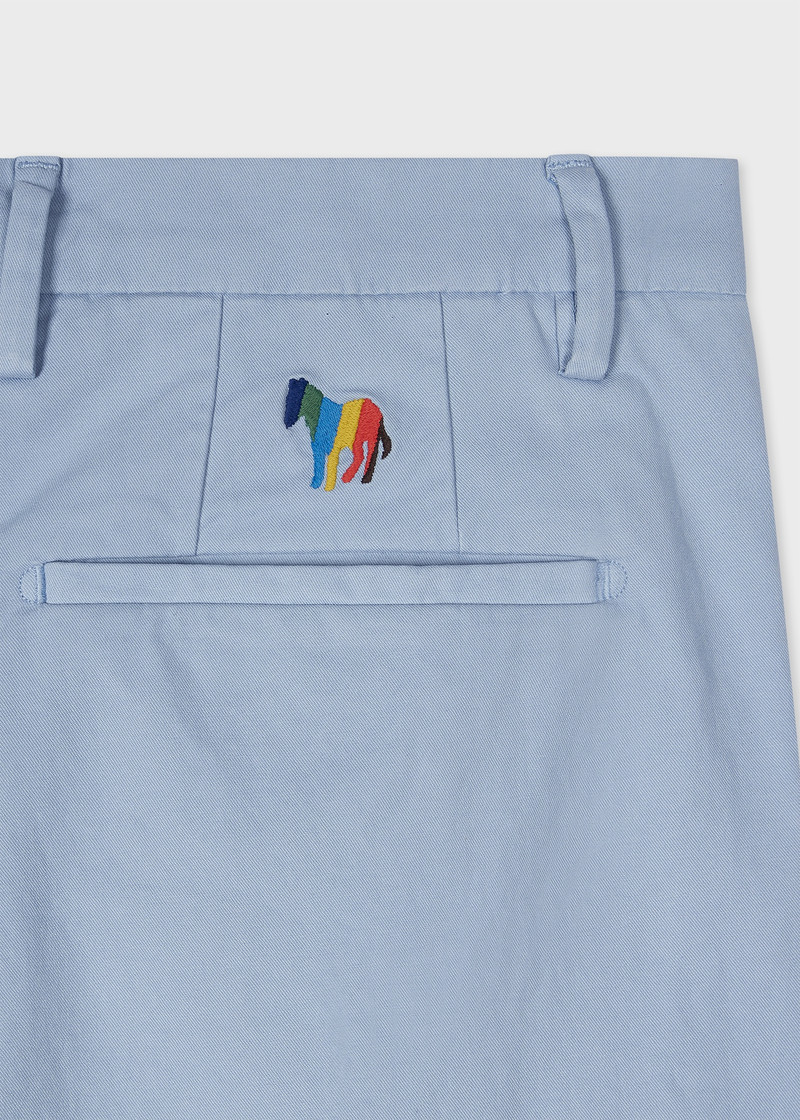 Paul Smith Relaxed-Fit Sky Blue 'Broad Stripe Zebra' Chinos outlook