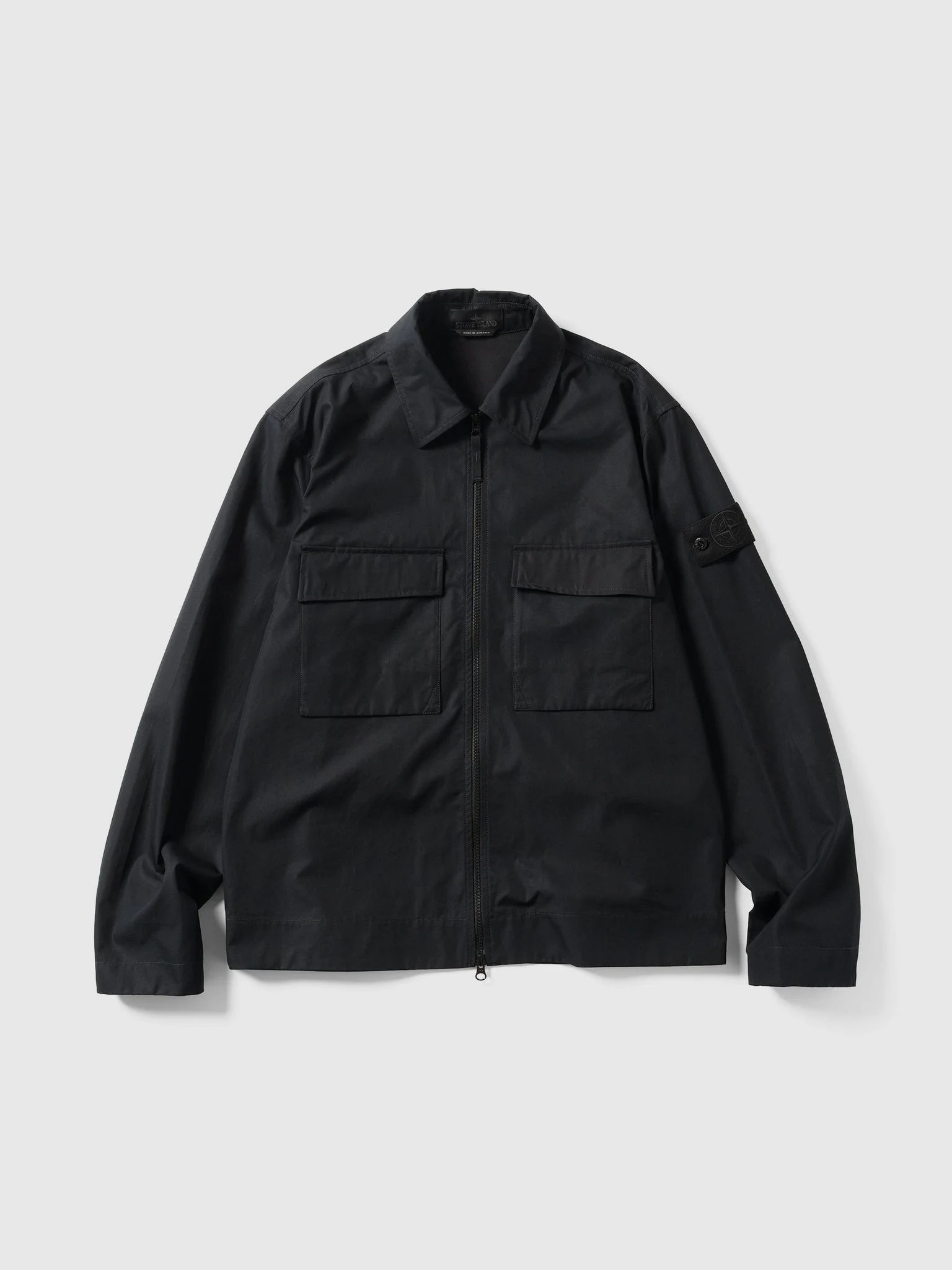 Ghost Piece All Weather Cotton Canvas Overshirt Black - 1