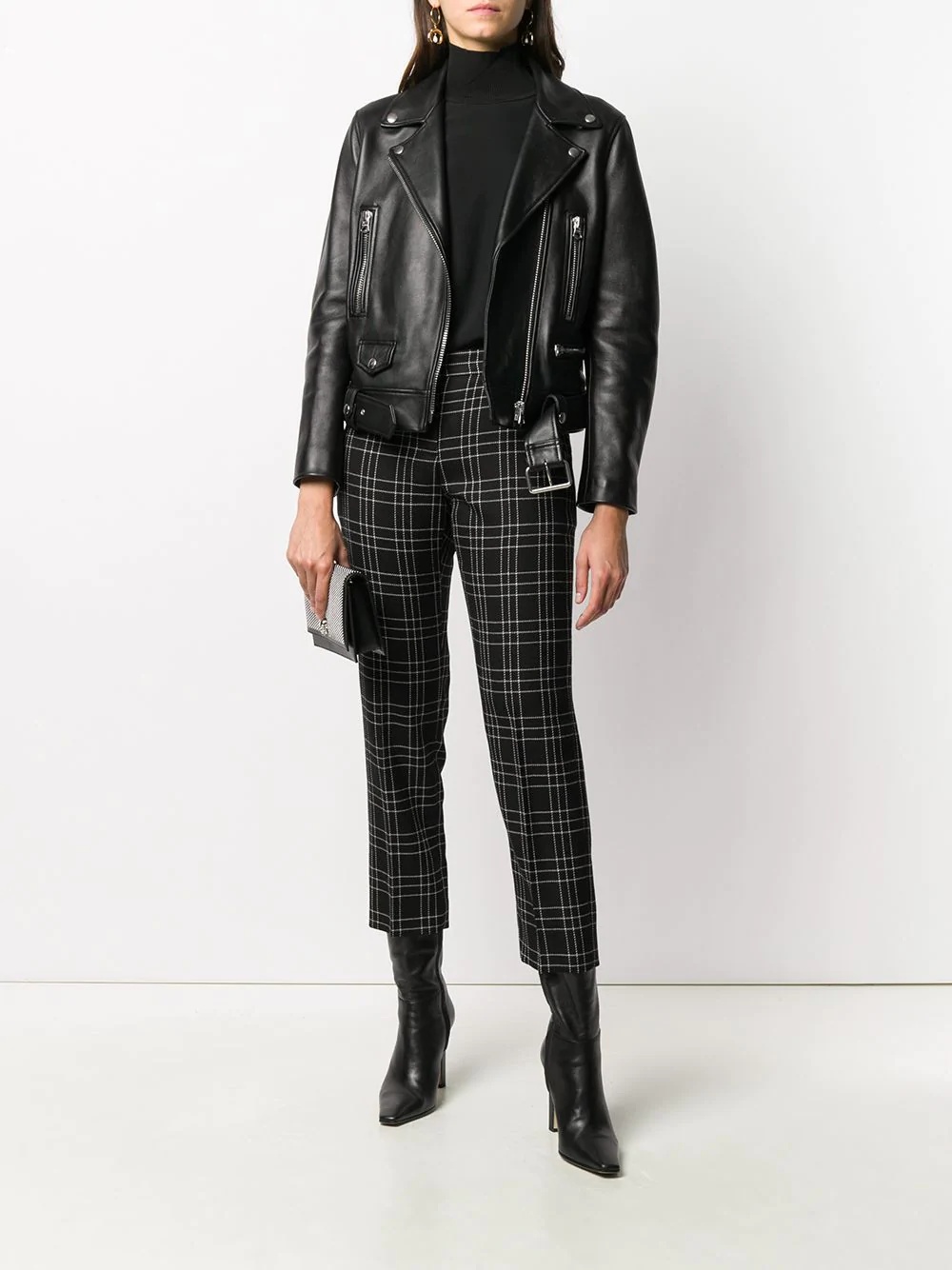 check-pattern tailored trousers - 2