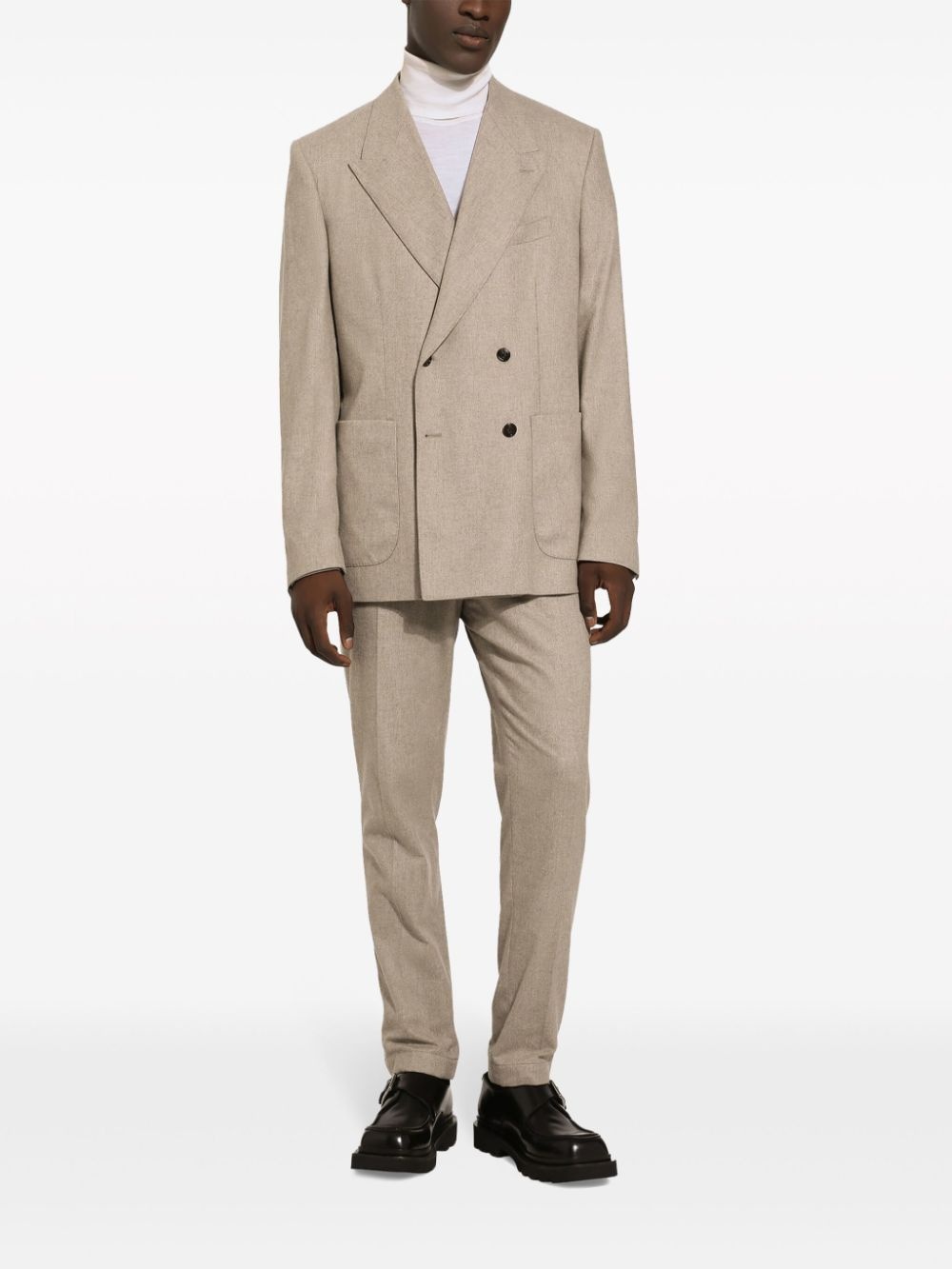pressed-crease tailored trousers - 3
