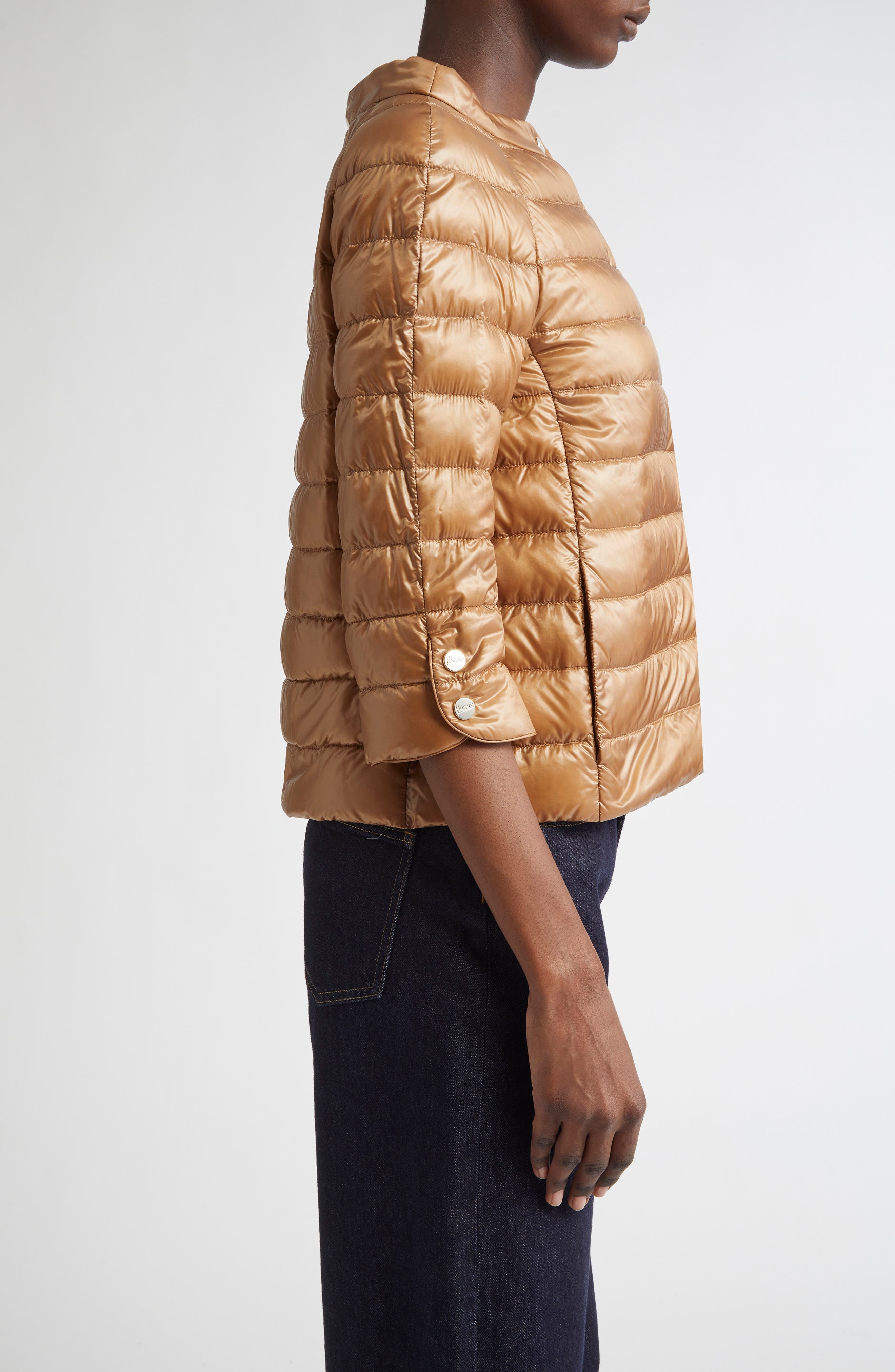 Herno Elsa Iconico Ultralight Water Repellent Down Puffer Jacket in Camel at Nordstrom - 3