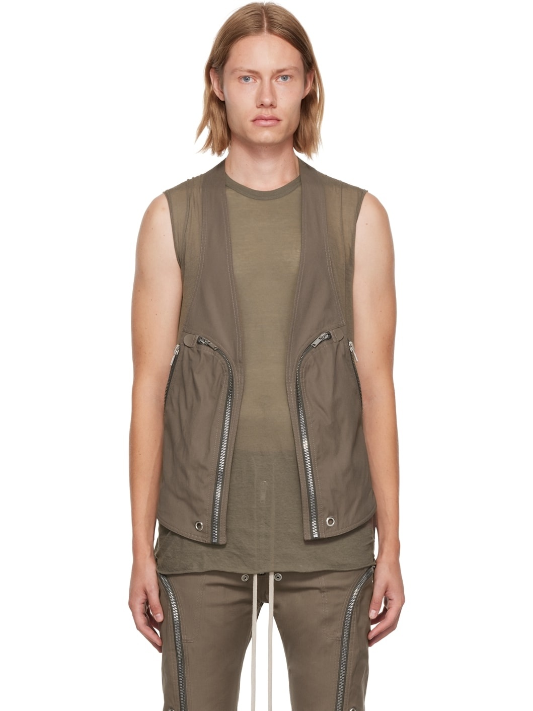 Taupe Bauhaus Vest - 1