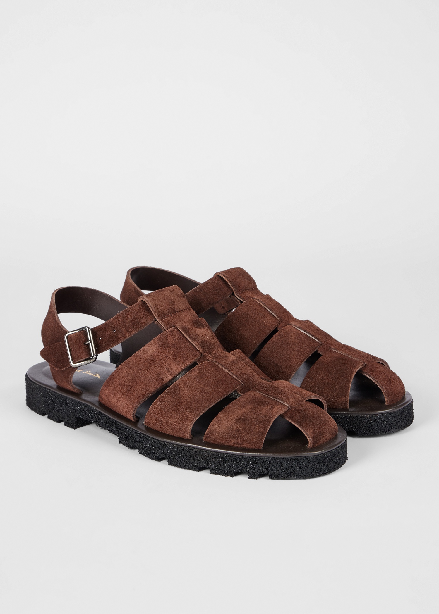 Chocolate Brown Suede 'Sandoval' Fisherman Sandals - 4