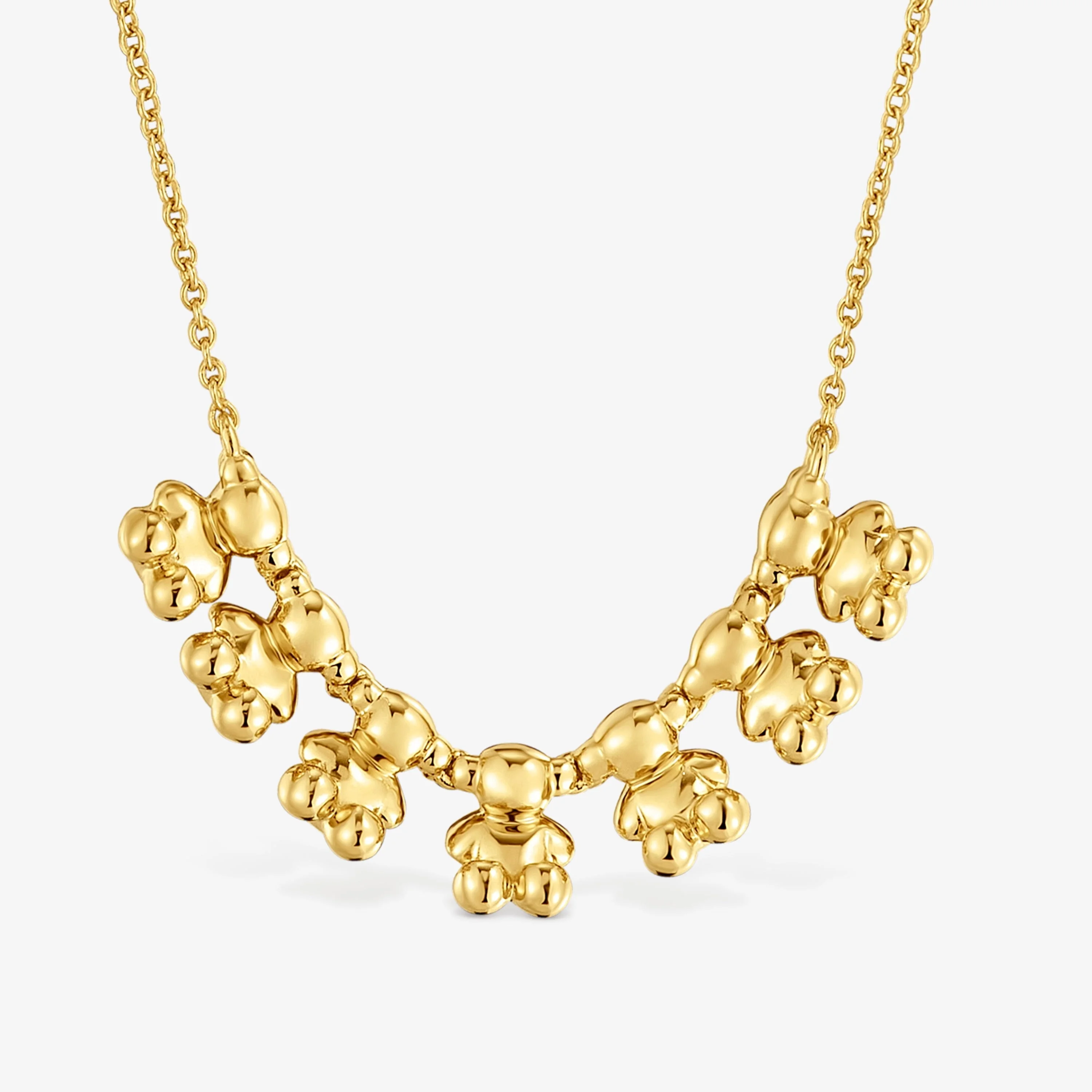 Bold Bear short Necklace with 18K gold vermeil and charm - 1