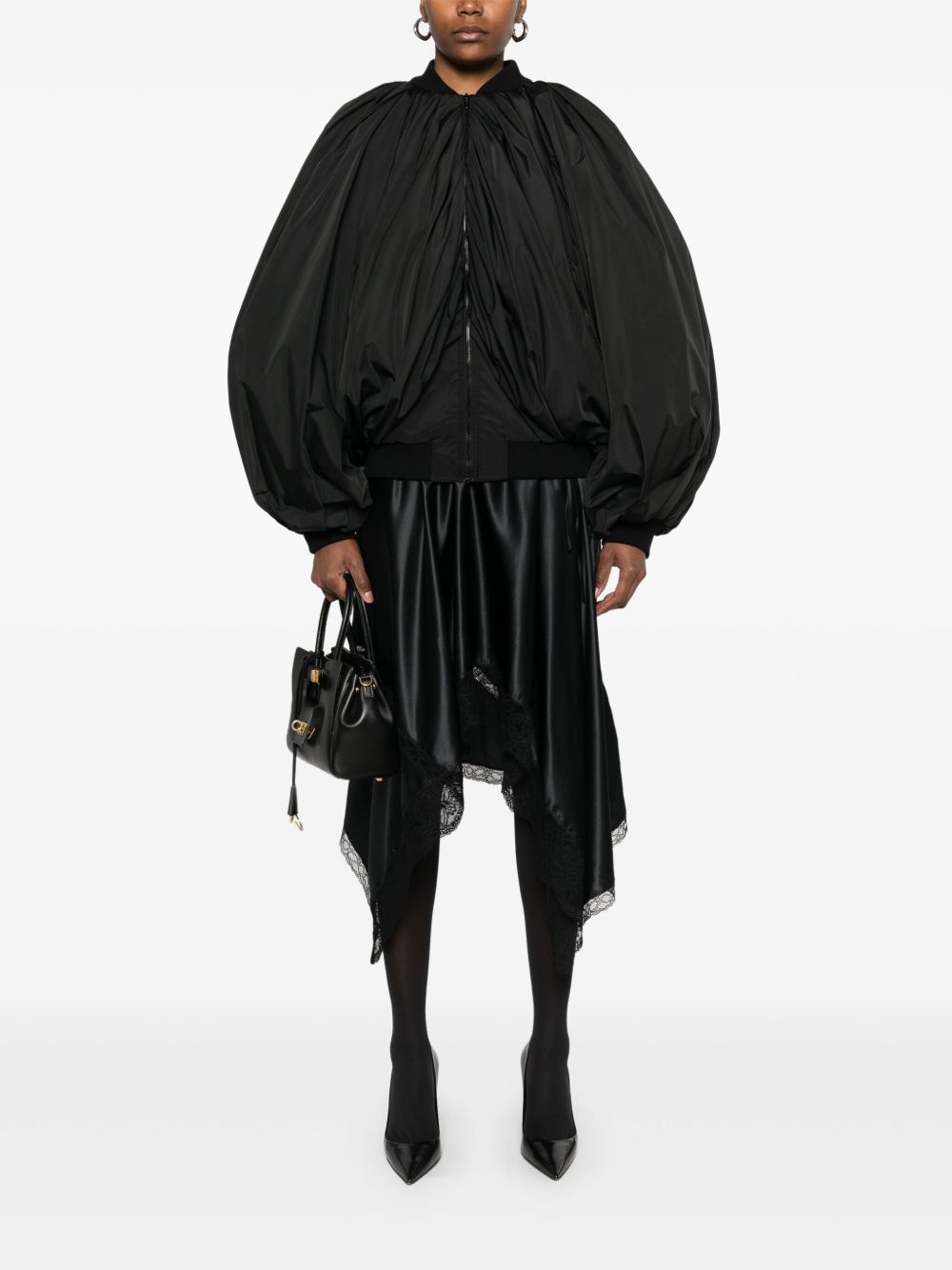 draped bomber jacket - 2
