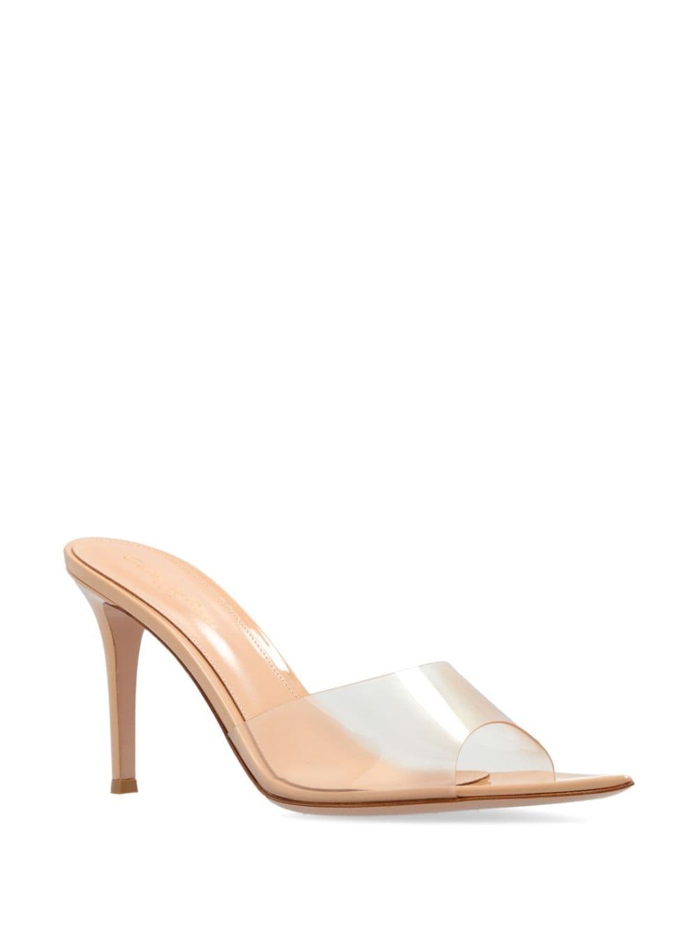 Elle 85mm transparent-strap mules - 2