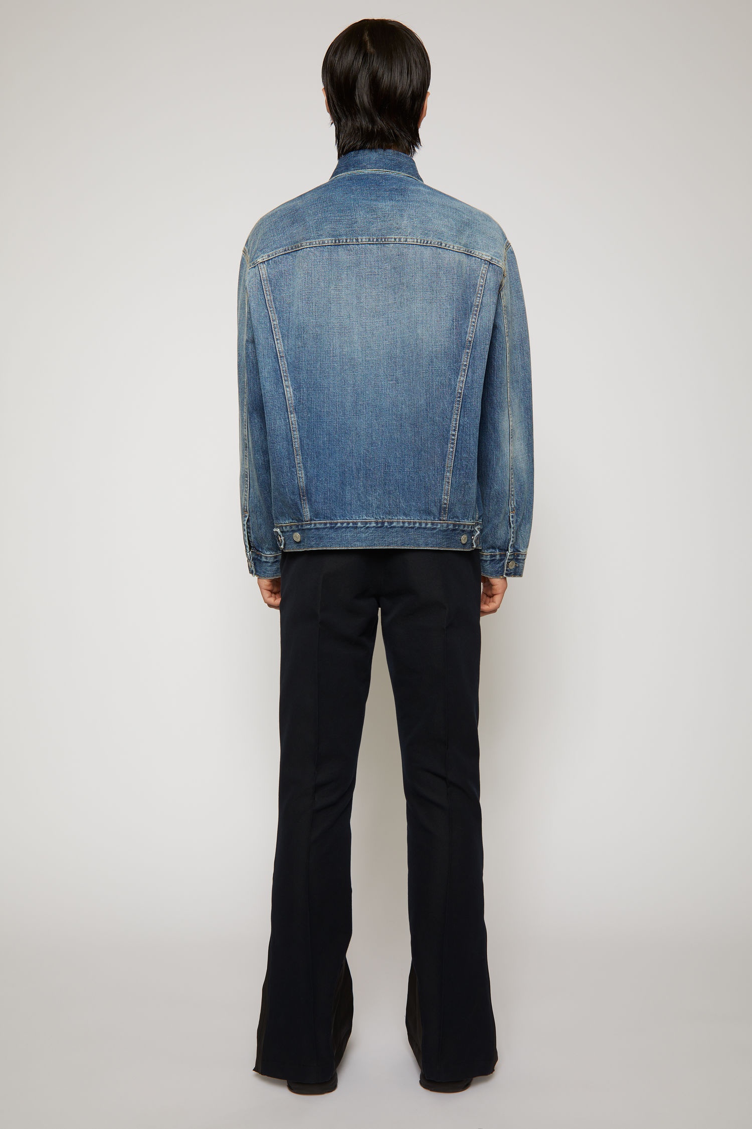 Oversized denim jacket mid blue - 4