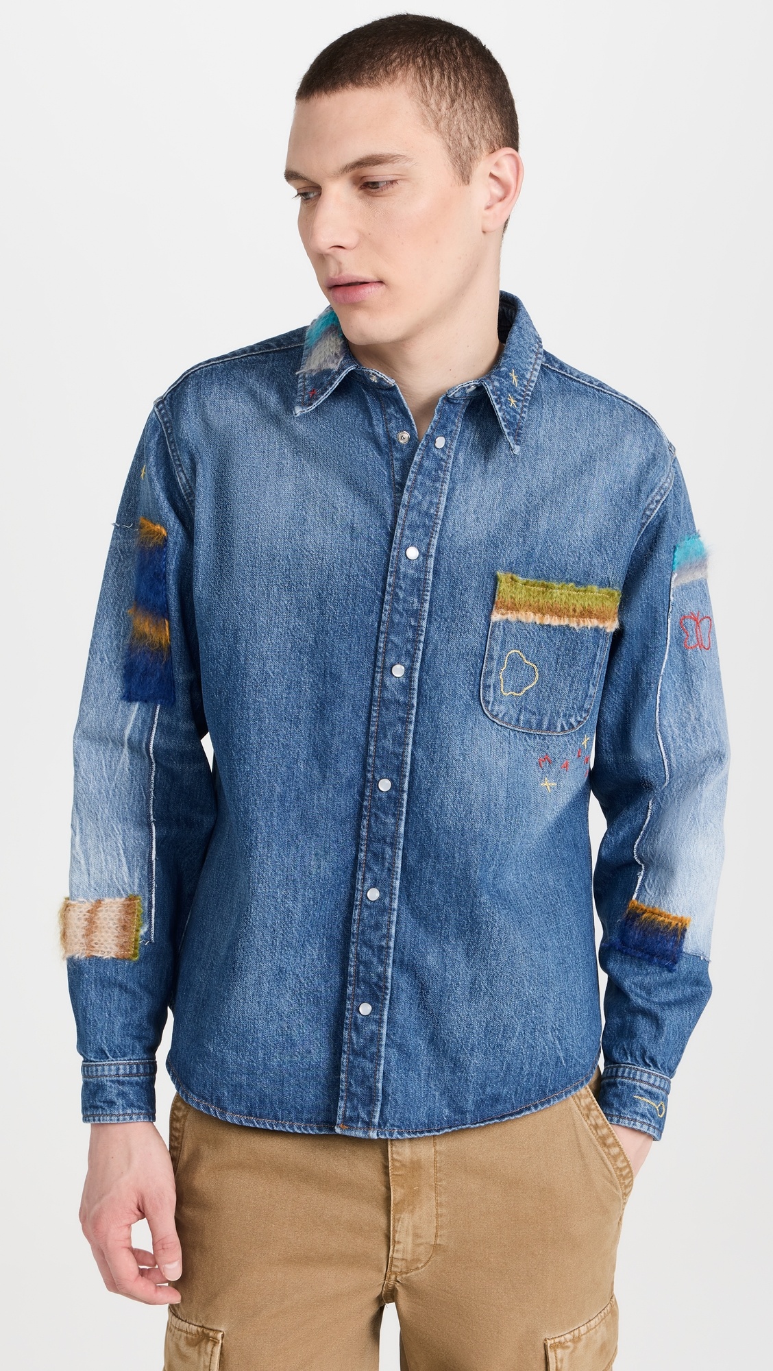 Marni Patchwork Jean Shirt | shopbop | REVERSIBLE Marni Patchwork Jean Shirt | shopbop | REVERSIBLE