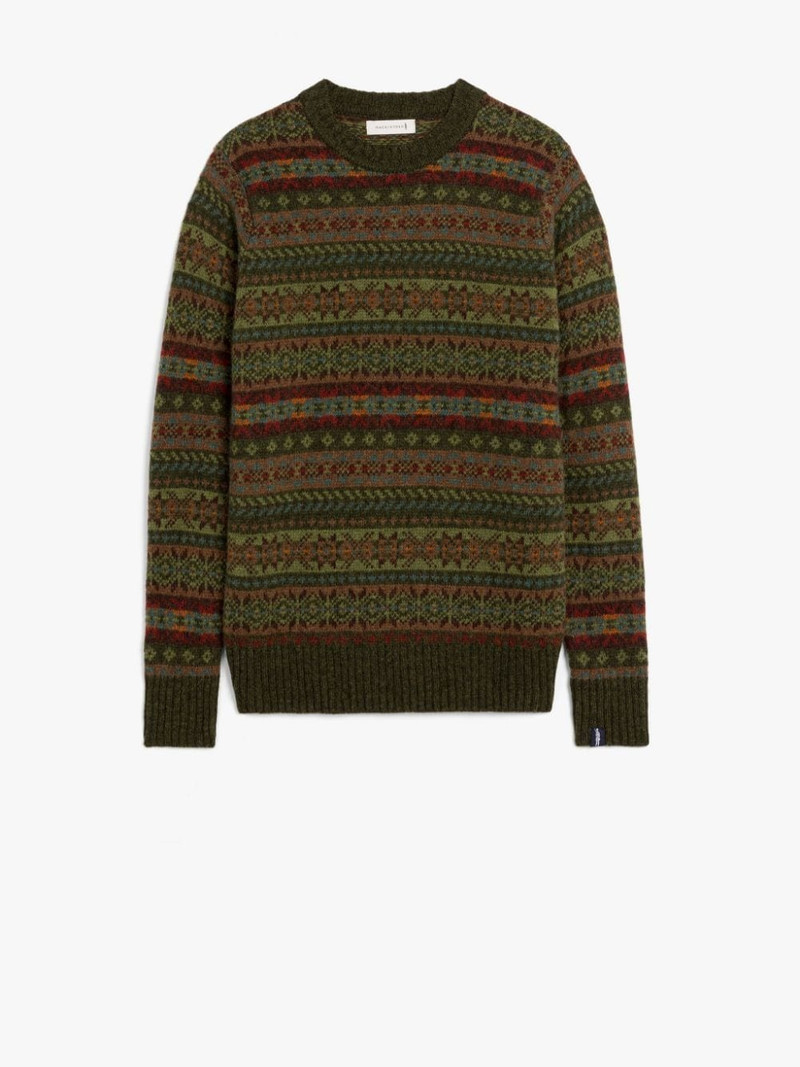 IMPULSE PINESHADOW WOOL FAIR ISLE CREWNECK SWEATER 1
