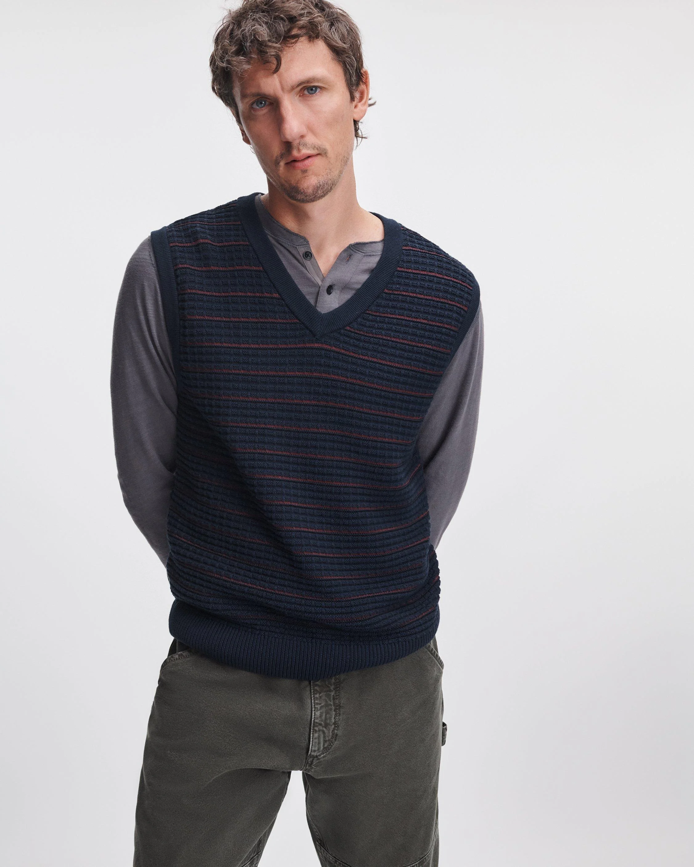 Aaron Striped Vest - 1