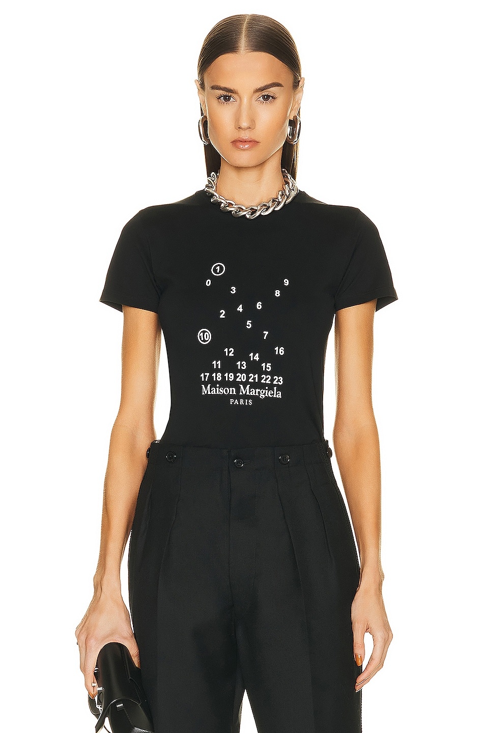 MAISON MARGIELA｜SHORT-SLEEVED ROUND NECK T-SHIRTS (S50G Crew Neckline T-Shirt in Black – SVRN