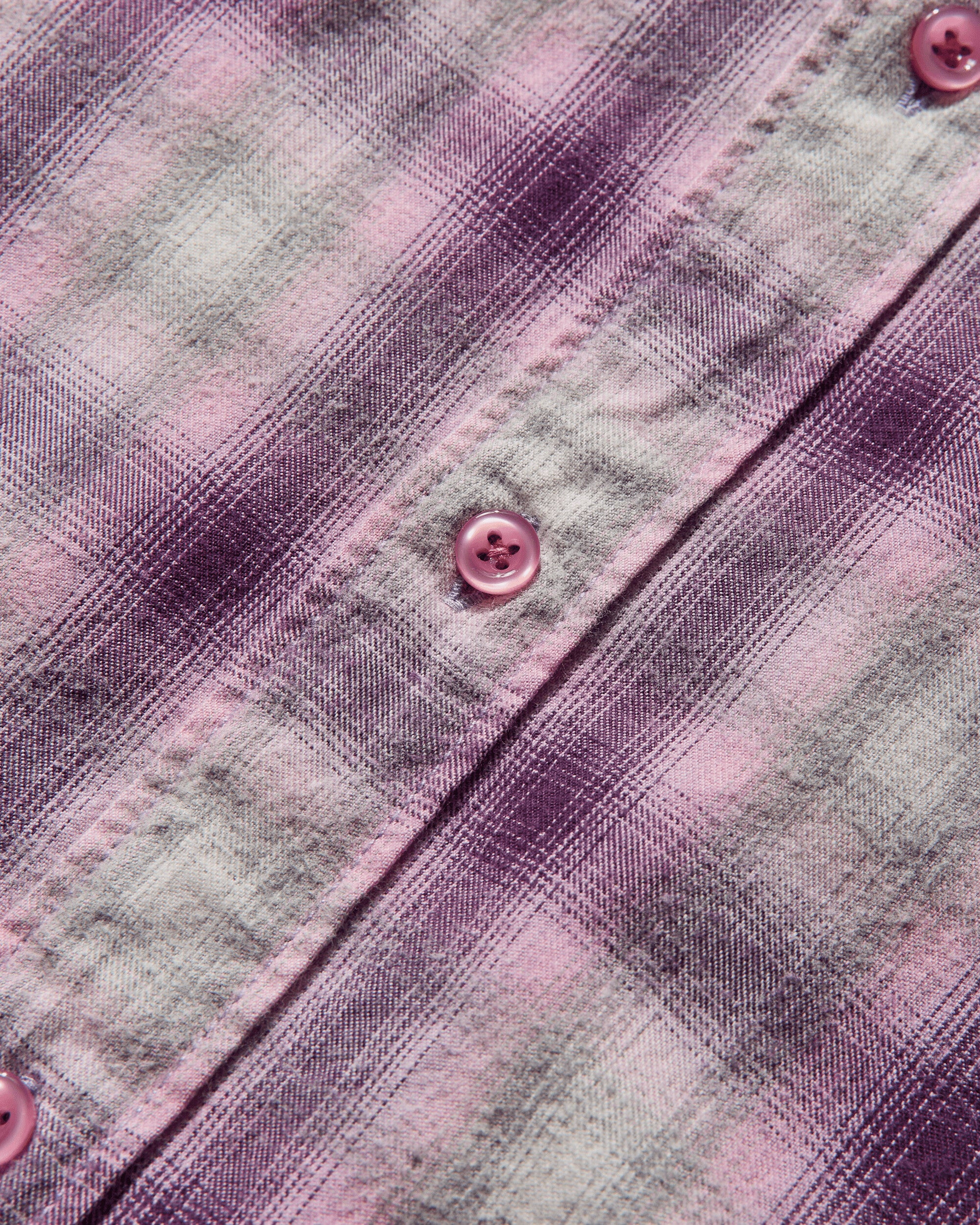 Men's Plaid Overshirt Purple - 4