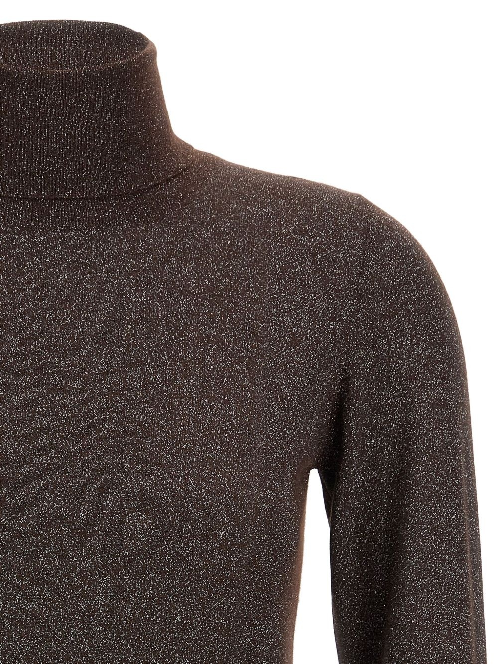 roll-neck lurex-detail sweater - 3