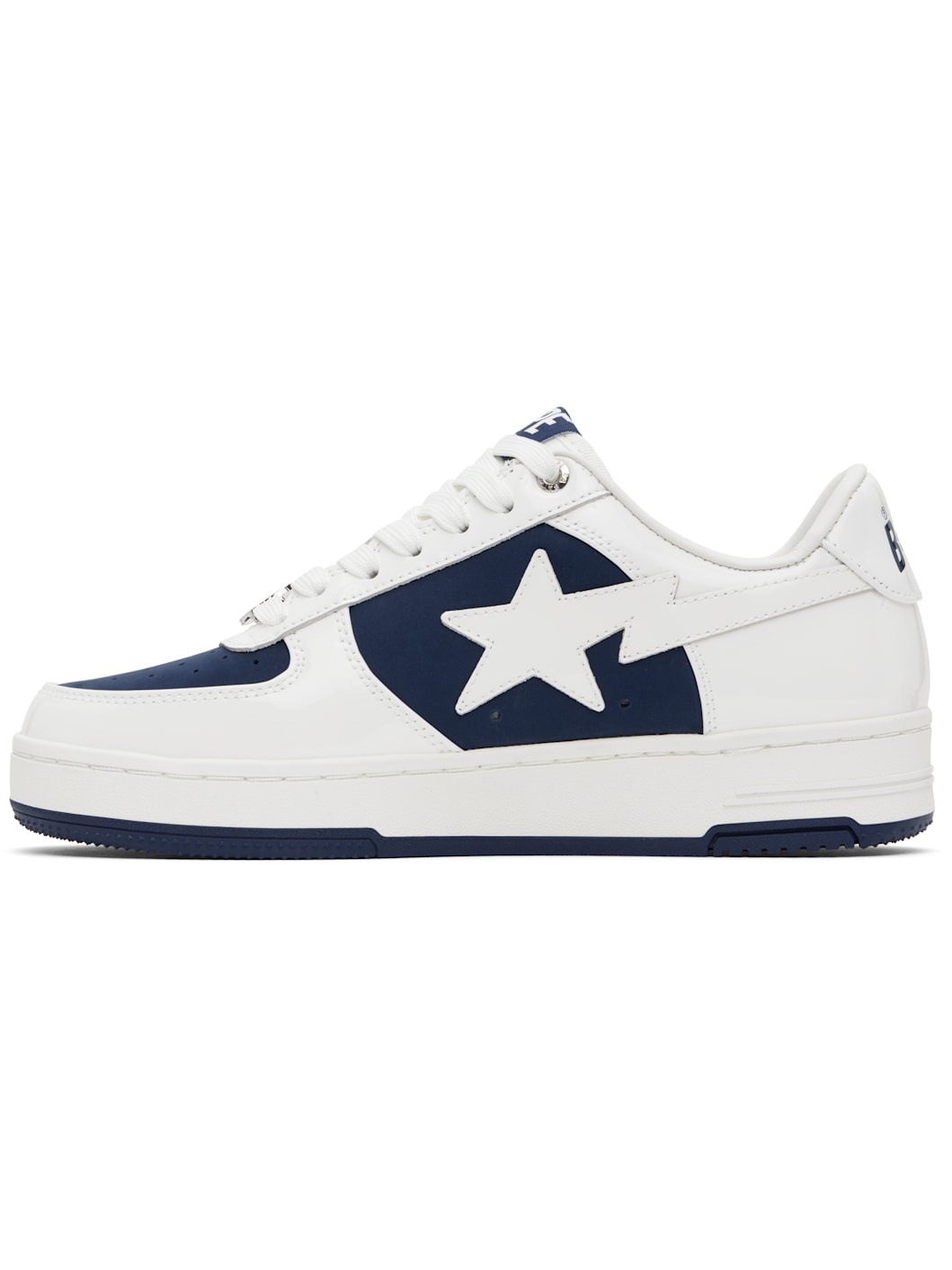 White & Navy  STA #6 Sneakers - 3