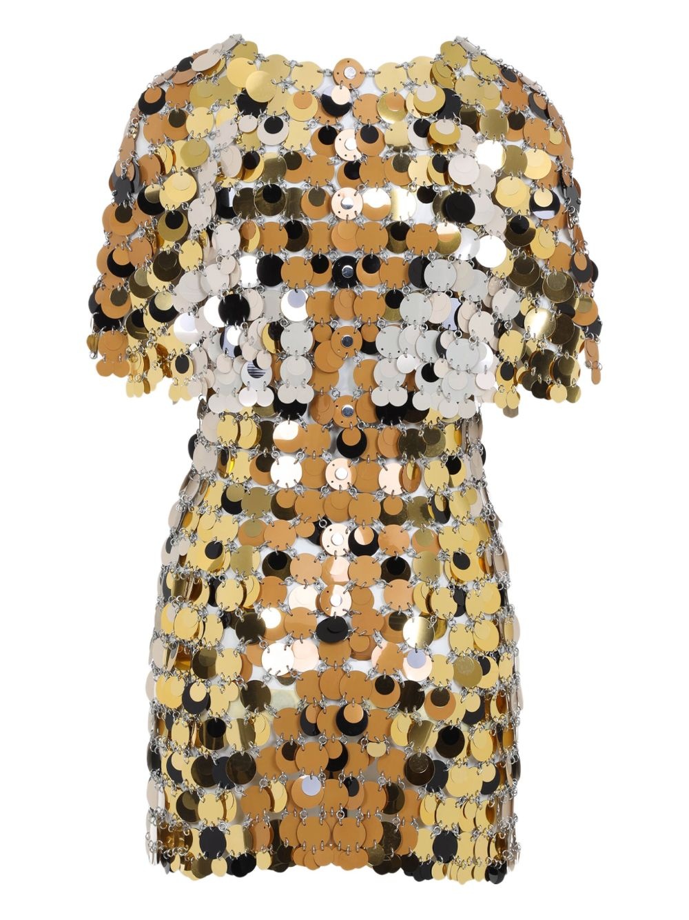 chainmail-embellished mini dress - 2